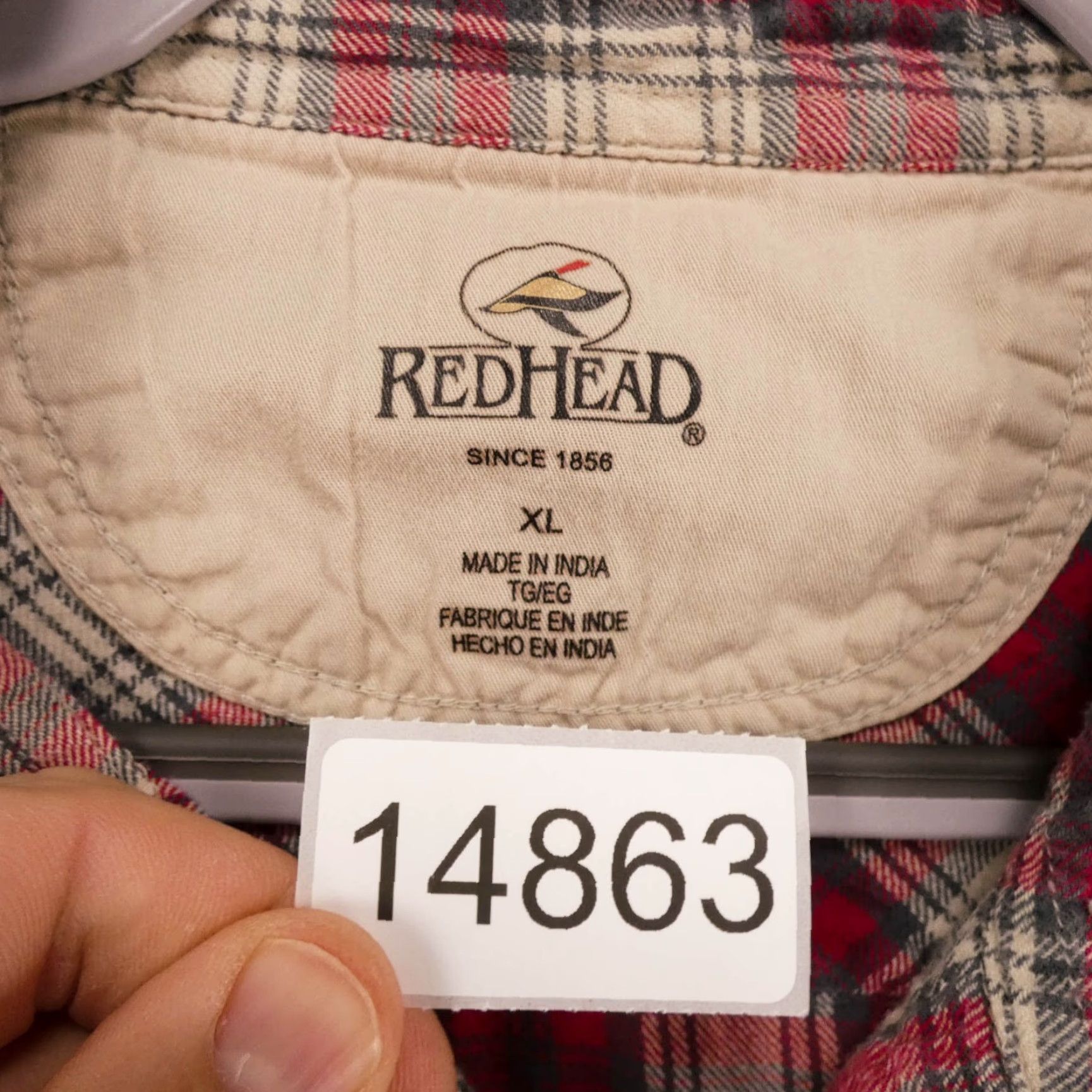 Vintage RedHead Shirt Mens XL Long Sleeve Button-Up Red Plaid Size US XL / EU 56 / 4 - 7 Thumbnail