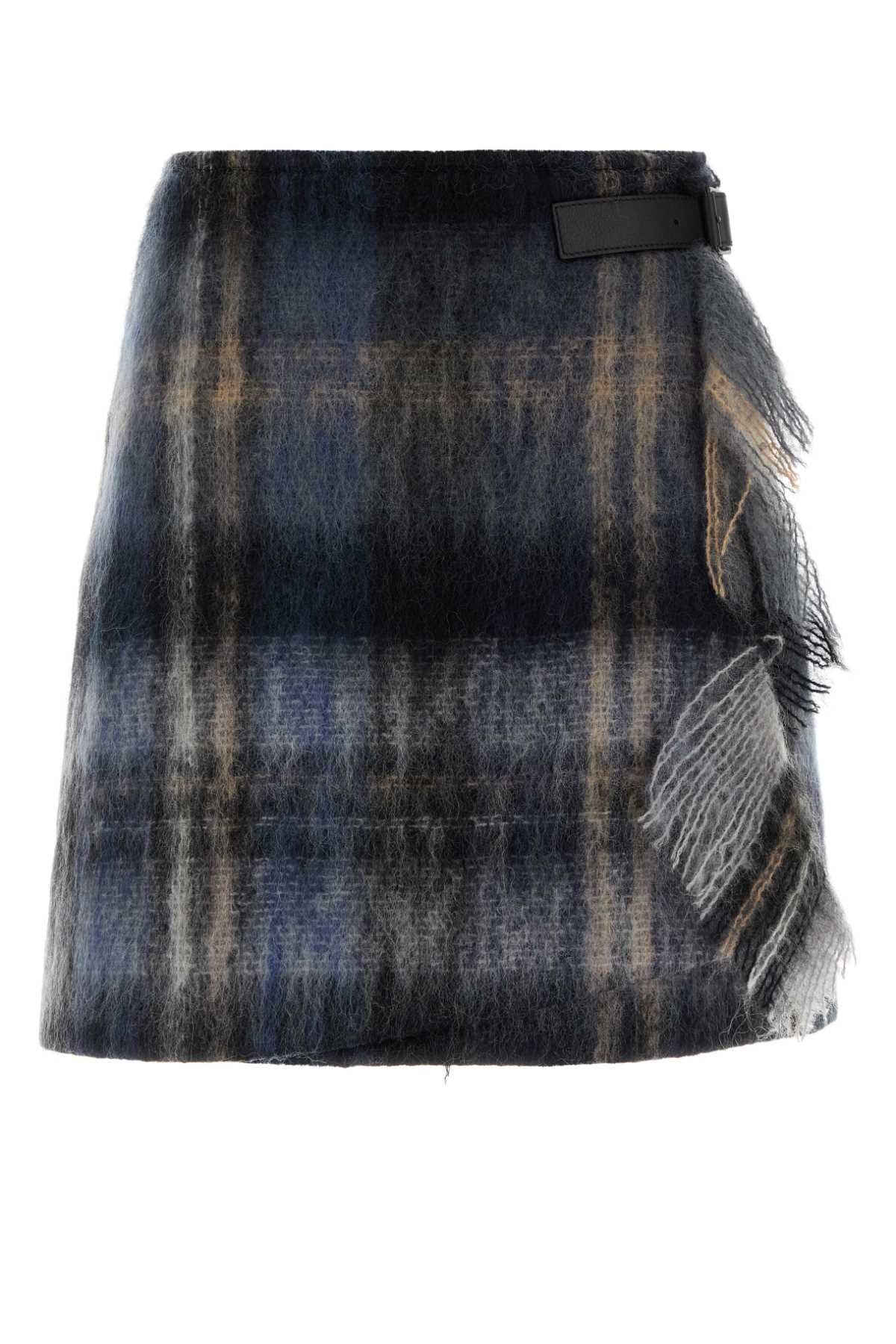Loewe Embroidered Mohair Blend Mini Skirt Size 27" / US 4 / IT 40 - 1 Thumbnail