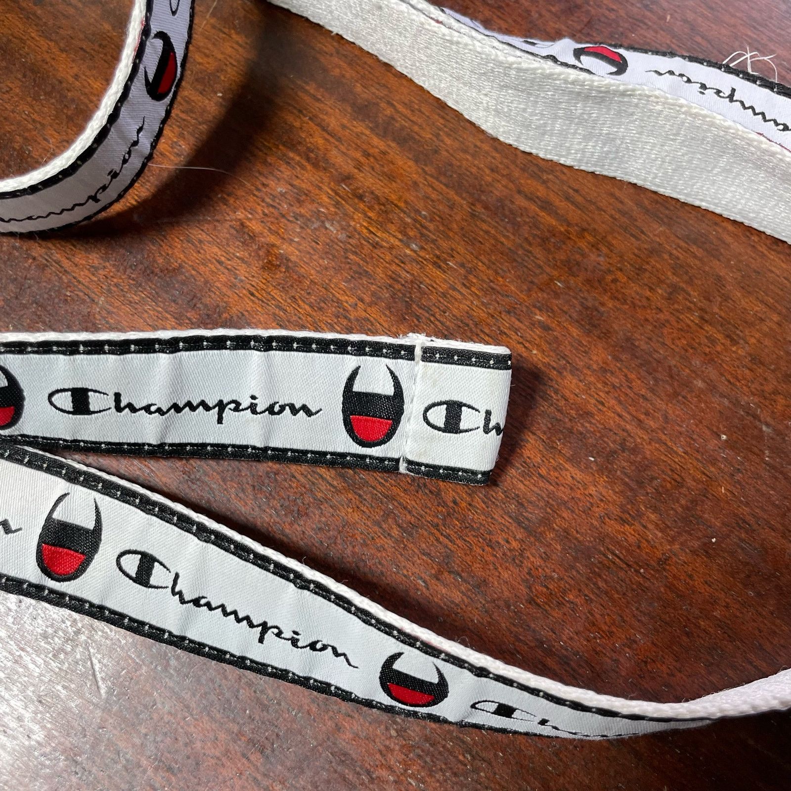Champion Champion White Cadet Repeating Logo D-Ring Skinny Belt Size ONE SIZE - 7 Thumbnail