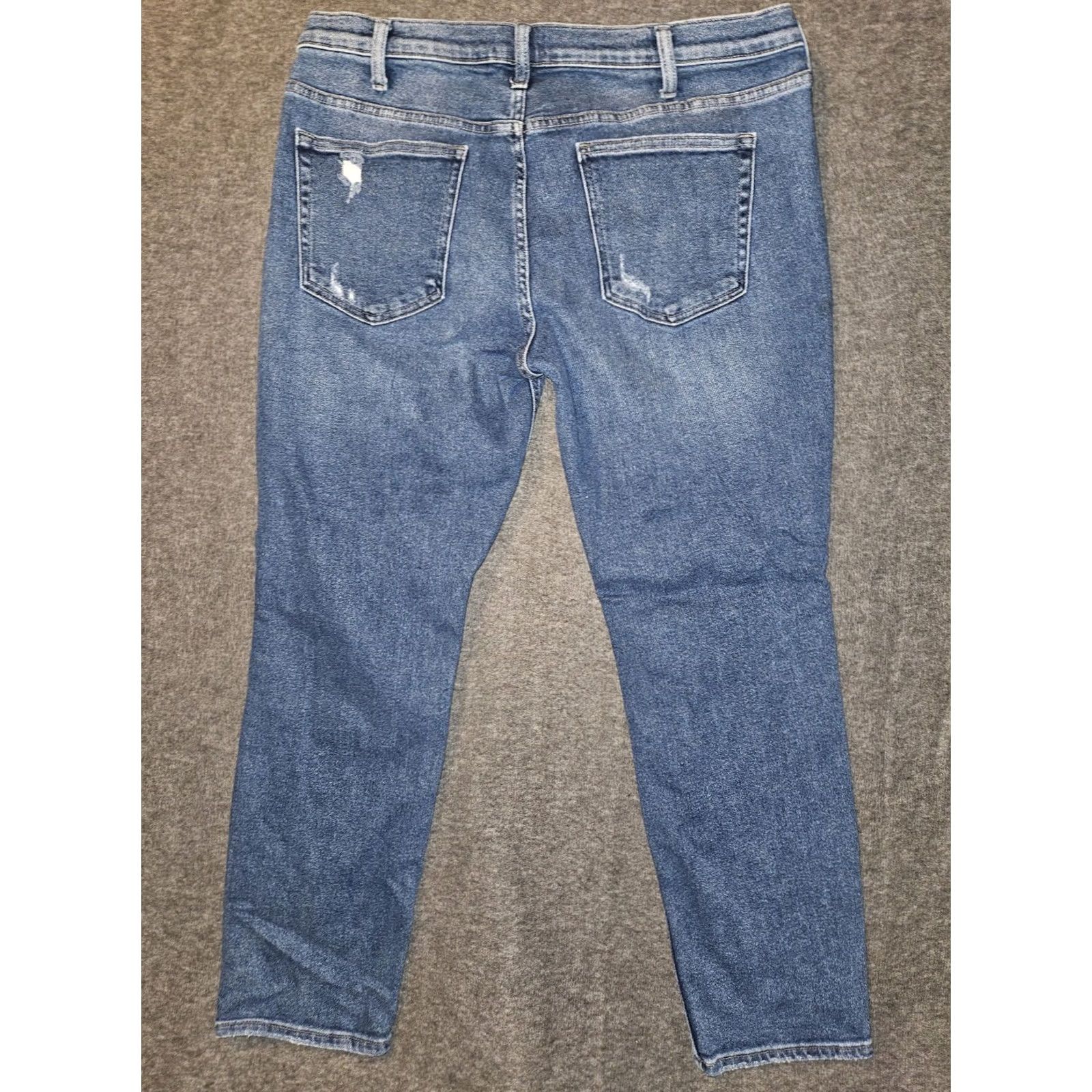 Silver Jeans Co. Silver Jeans Co. Not Your Boyfriend's Jeans Women's 33/27 Mid Rise Distressed Jeans) Size 24" / US 00 / IT 34 - 7 Thumbnail