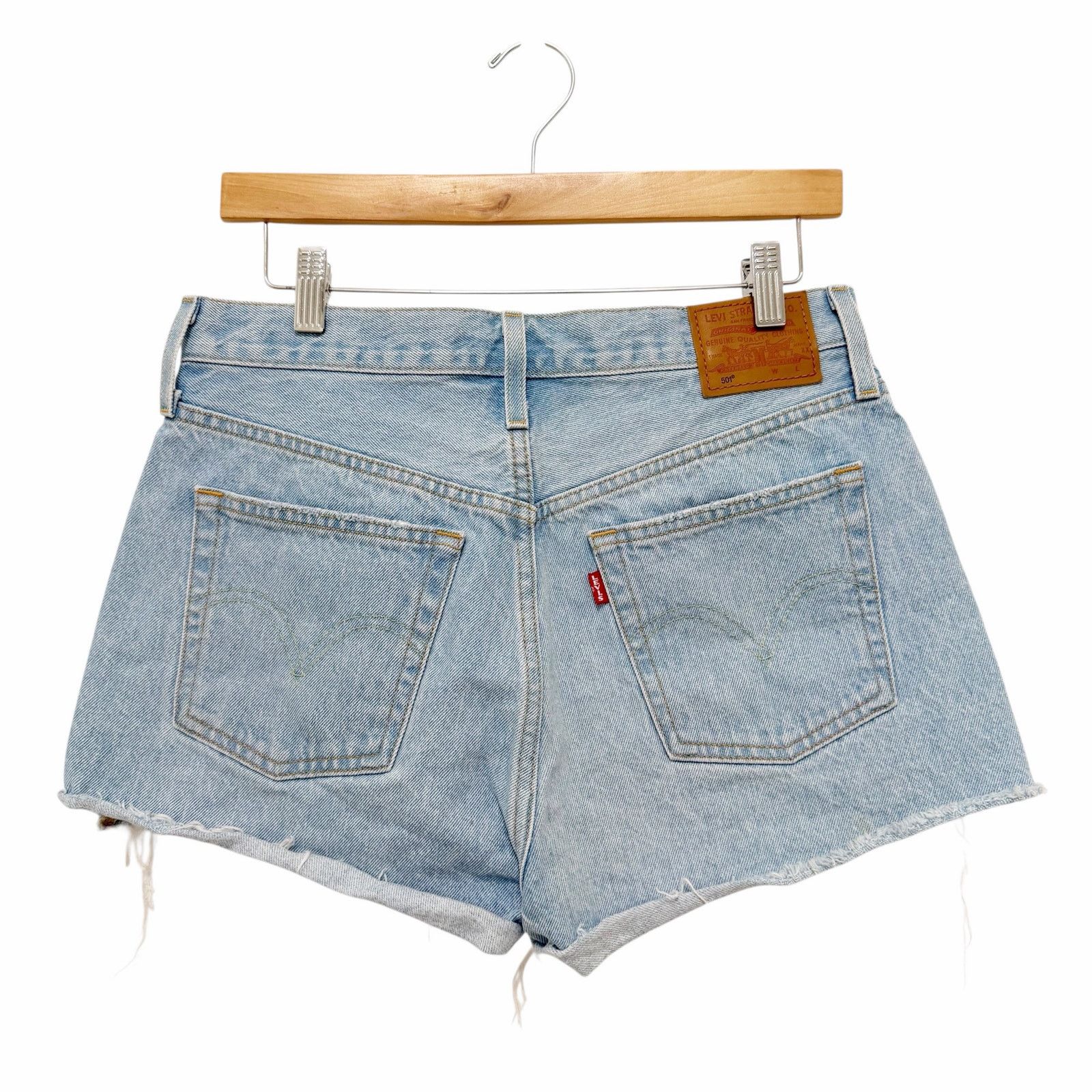 Levi's Levis 501 Distressed Button Fly Jean Shorts Sz 29 Size 29" - 5 Thumbnail