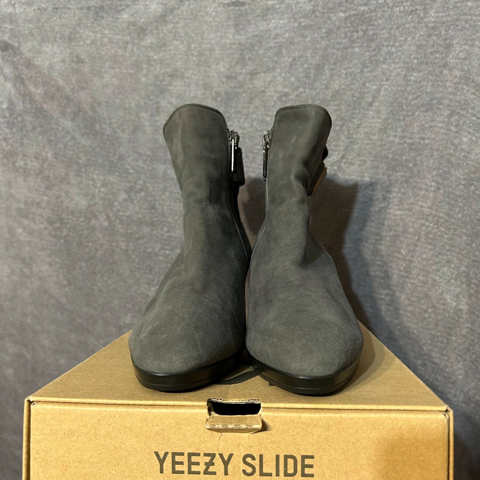 Aquatalia × Designer Aquantalia grey boots heels with zipper on side Size US 10.5 / IT 40.5 - 6 Thumbnail