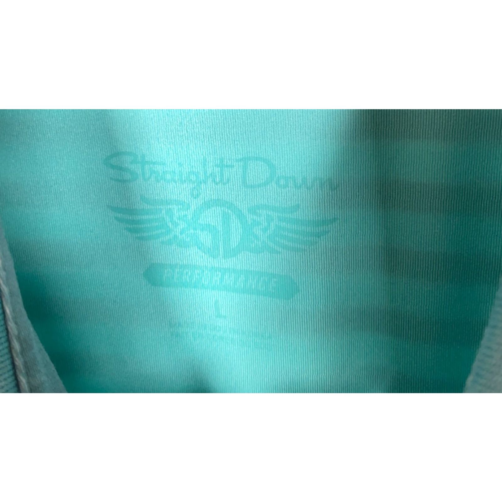 Vintage Straight Down Performance Polo Shirt Adult Large Green Stripe Stretch Golf Size US L / EU 52-54 / 3 - 3 Thumbnail