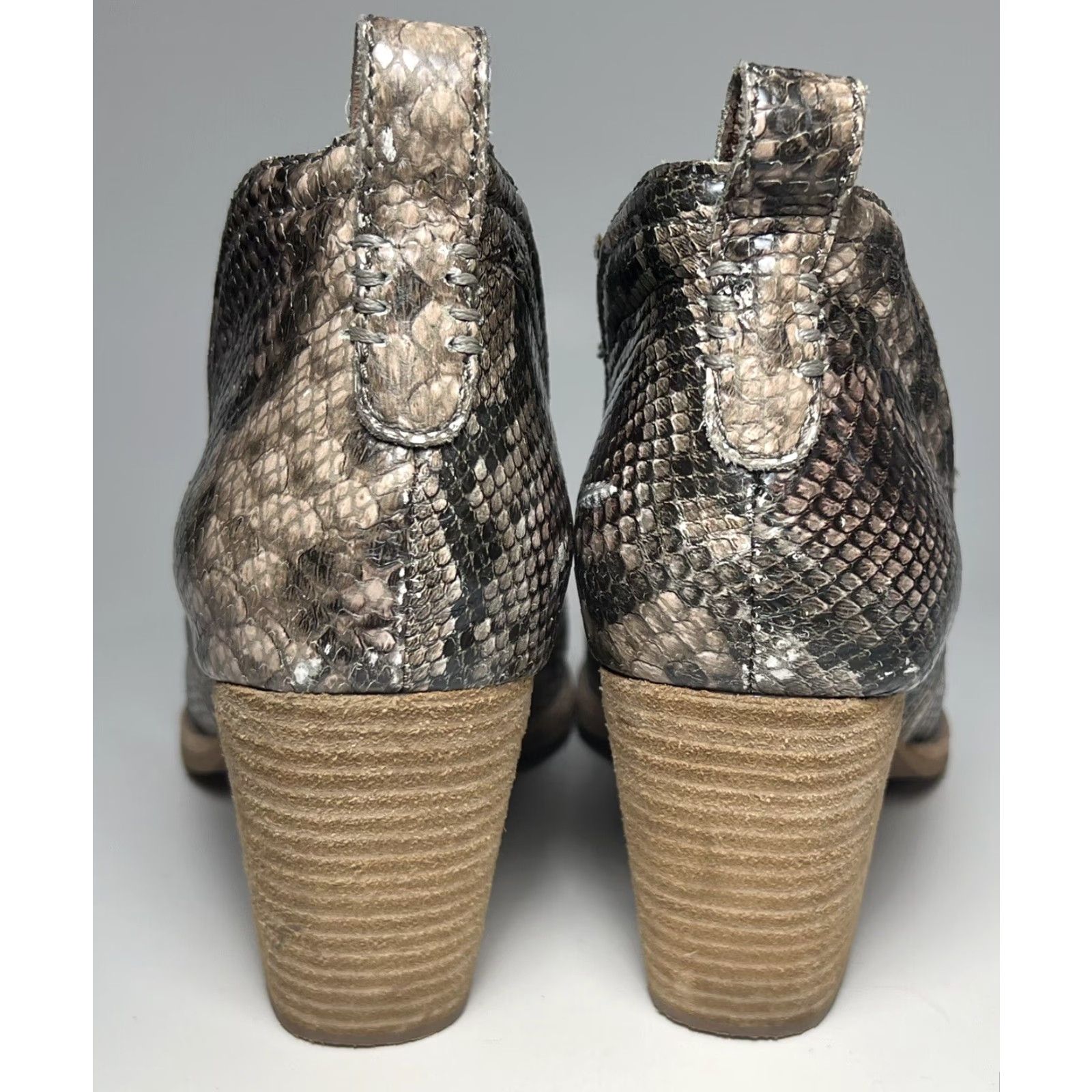 Jeffrey Campbell Jeffrey Campbell Rosalee Bootie Women Gray Snakeskin Leather Bootie 8 US Size Shoe Brand Rosalee 8 Size US 8 / IT 38 - 6 Thumbnail