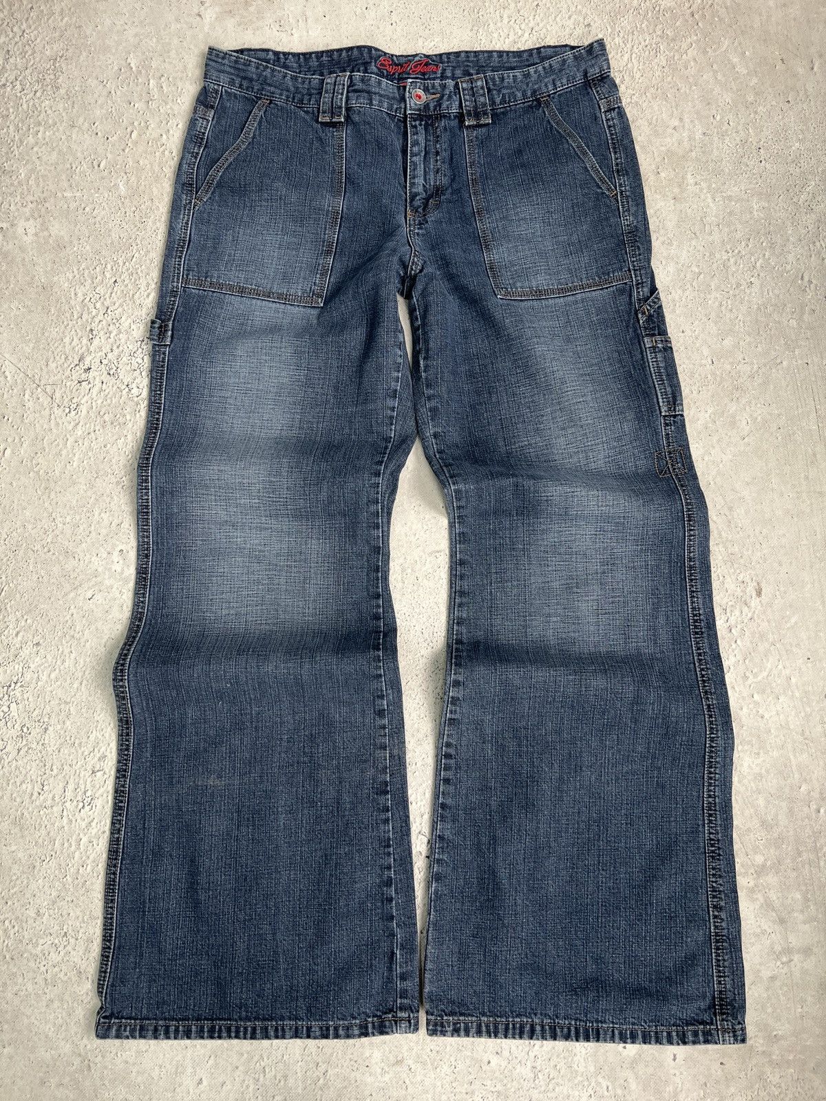 Diesel Diesel front button baggy denim jeans wide leg JnCO y2k Size US 35 - 2 Thumbnail