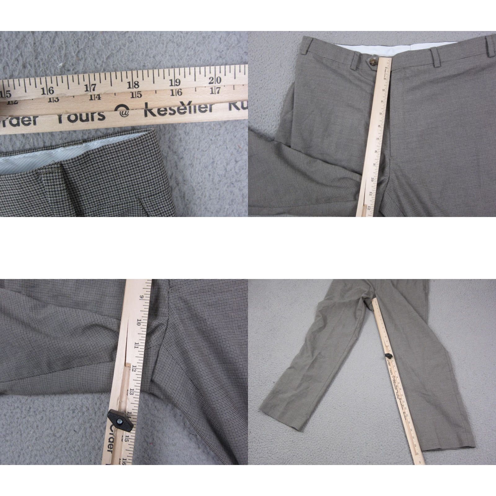 Ralph Lauren VINTAGE Ralph Lauren Pants Mens Regular Gray Wool Blend 38x30 Chino Slat Pocket Zipper Button Front Flat Front 80s 90s City Preppy Cotton? Size US 38 / EU 54 - 8 Thumbnail