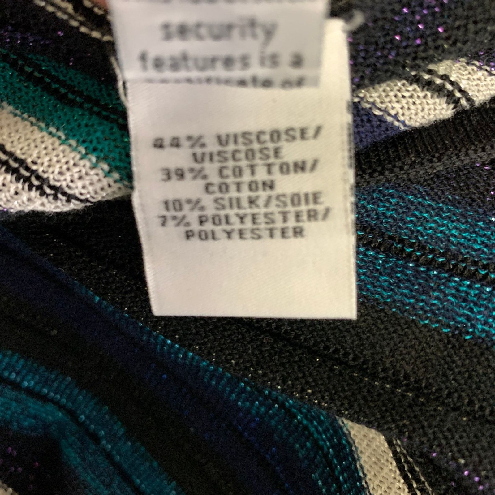 Diane von Furstenberg DVF M Black Green Silk Blend Stripe Wrap Mid-Calf Dress Size M / US 6-8 / IT 42-44 - 9 Thumbnail