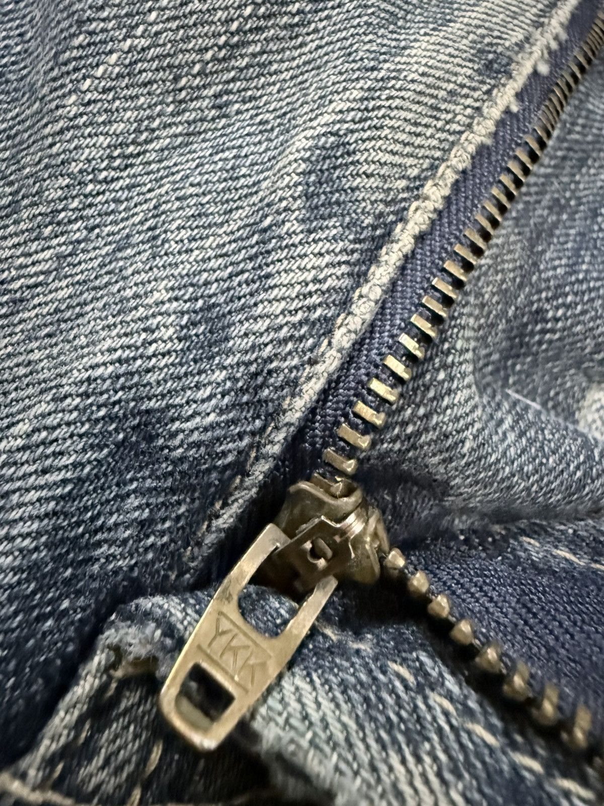 Fashion Victim Vintage 90s Japanese Denim Gu Distressed Size US 34 / EU 50 - 15 Thumbnail