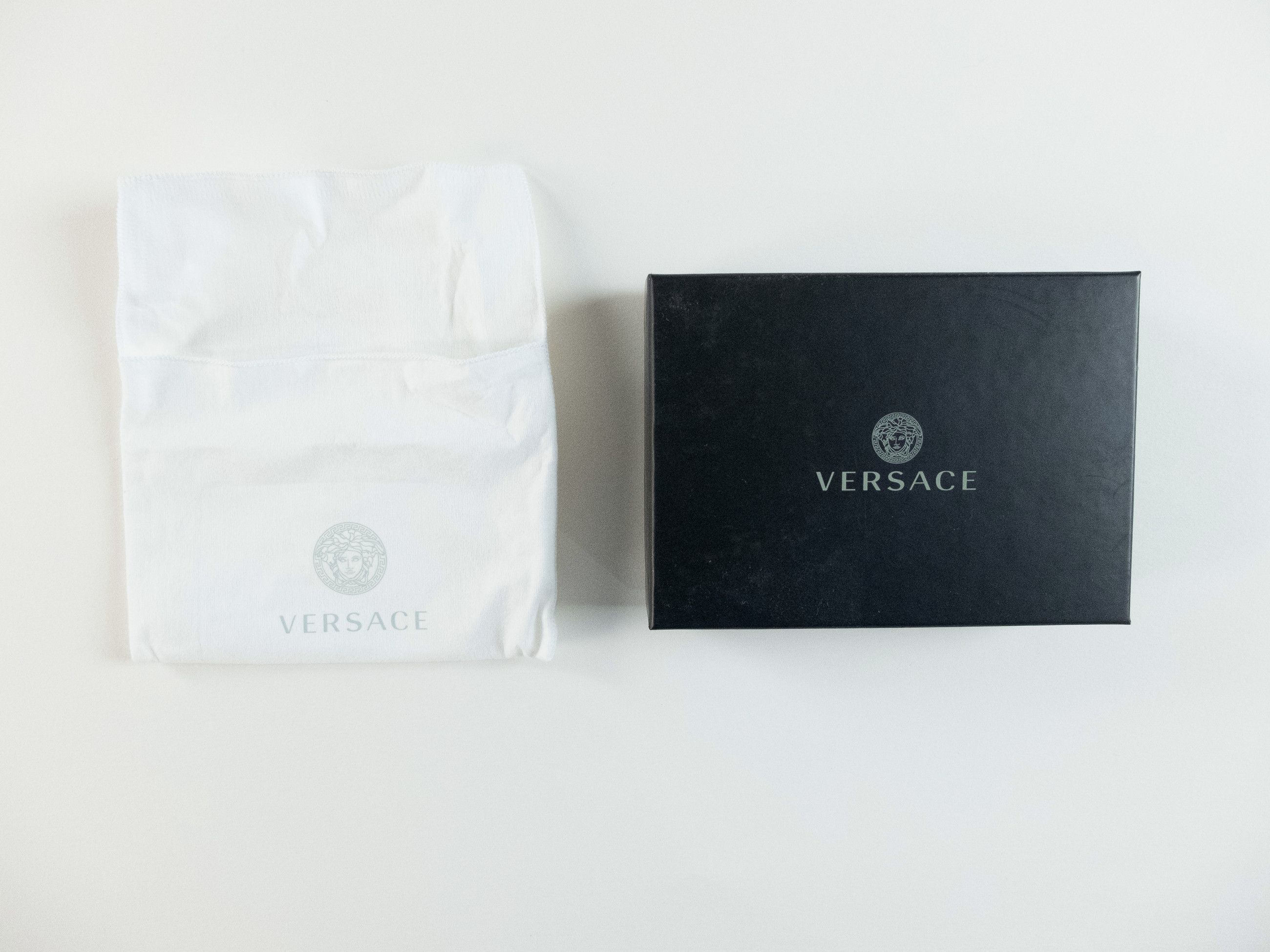 Versace VERSACE black Medusa & signature strap card holder case Size ONE SIZE - 8 Thumbnail