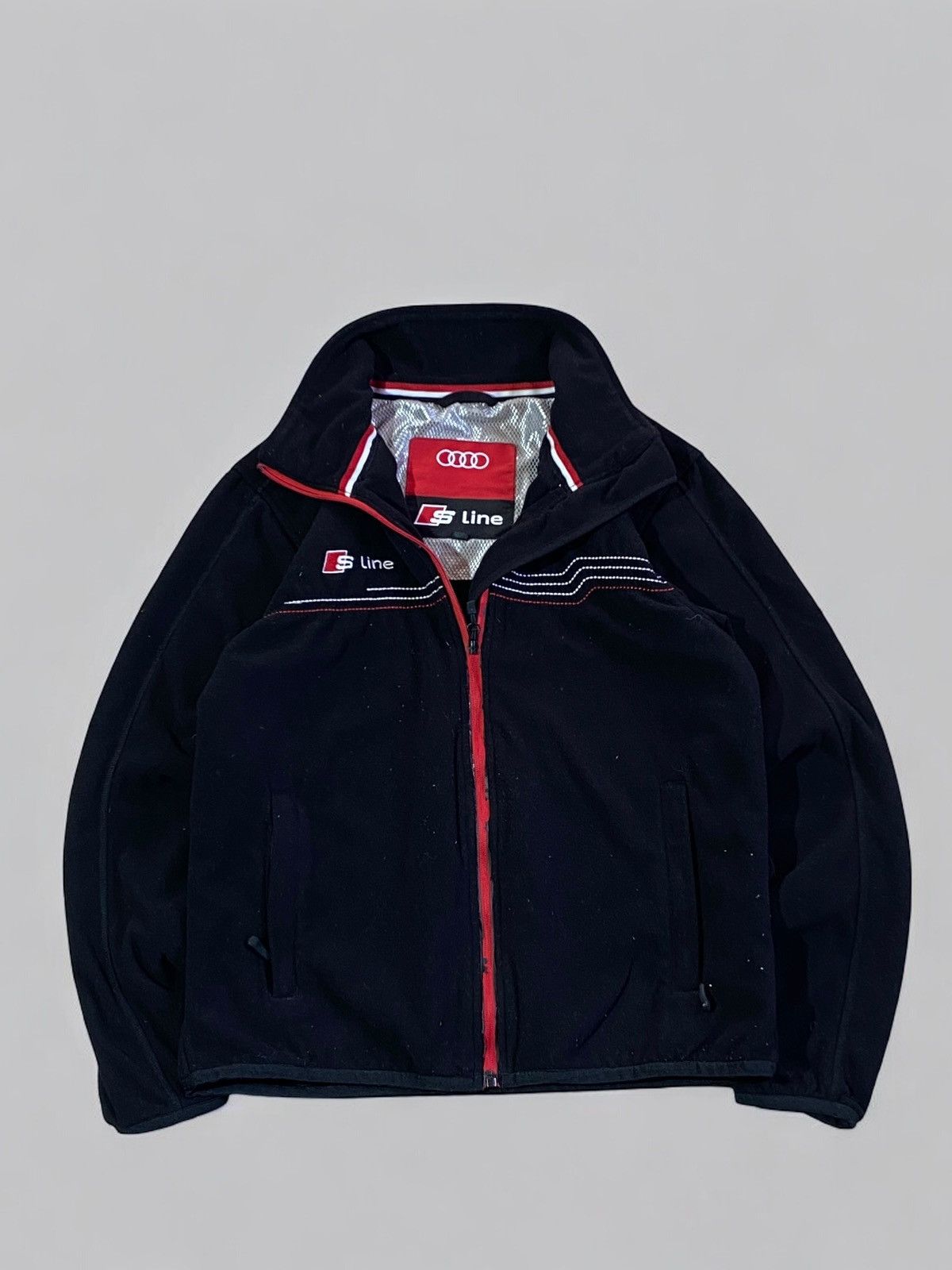 Vintage Y2K AUDI S-LINE FLEECE JACKET RACING VIBES VINTAGE FORMULA Size US S / EU 44-46 / 1 - 1 Thumbnail
