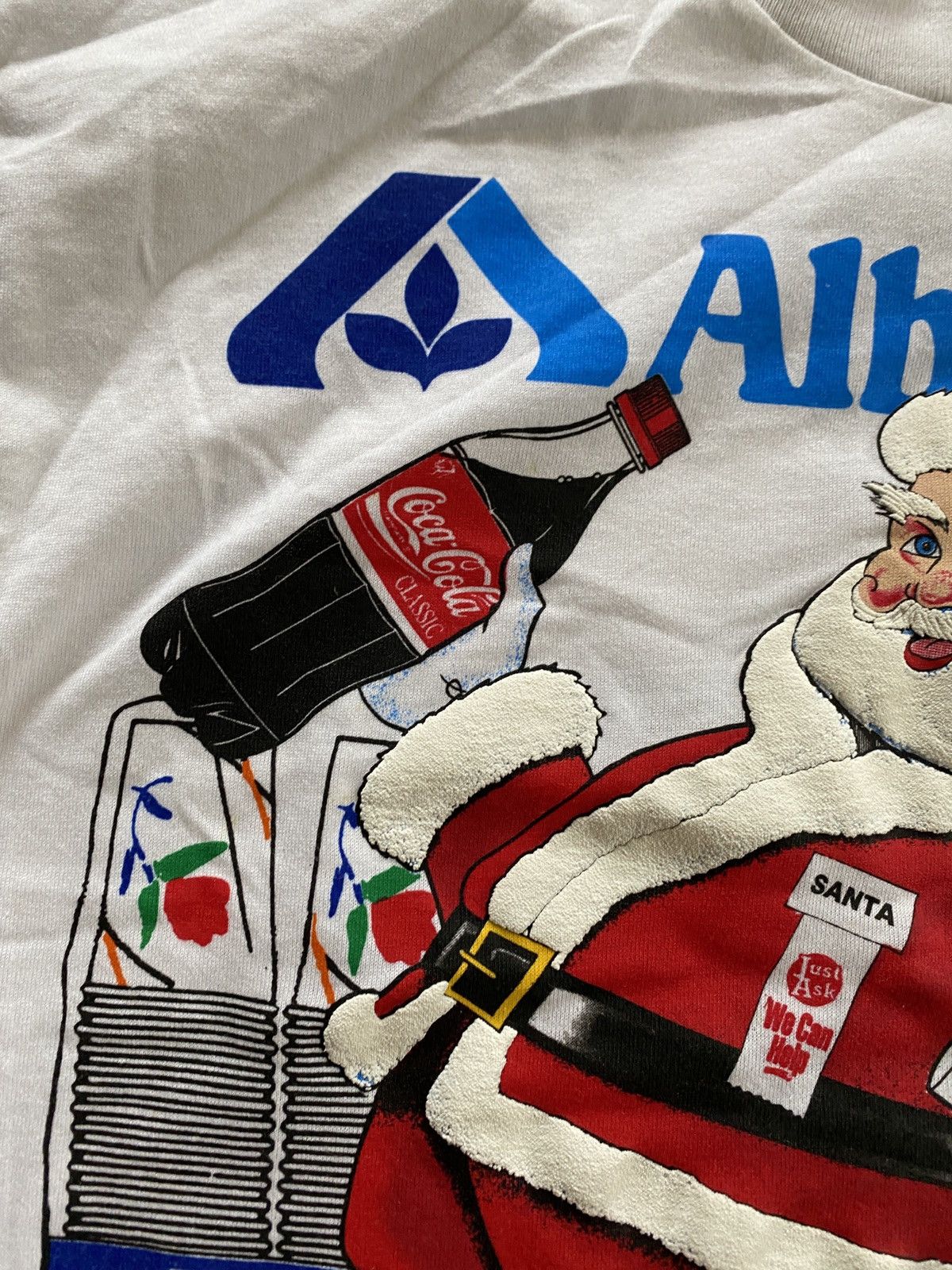 Vintage Vintage 1994 Albertsons Grocery Santa Xmas Single Stitch Tee Size US L / EU 52-54 / 3 - 10 Thumbnail