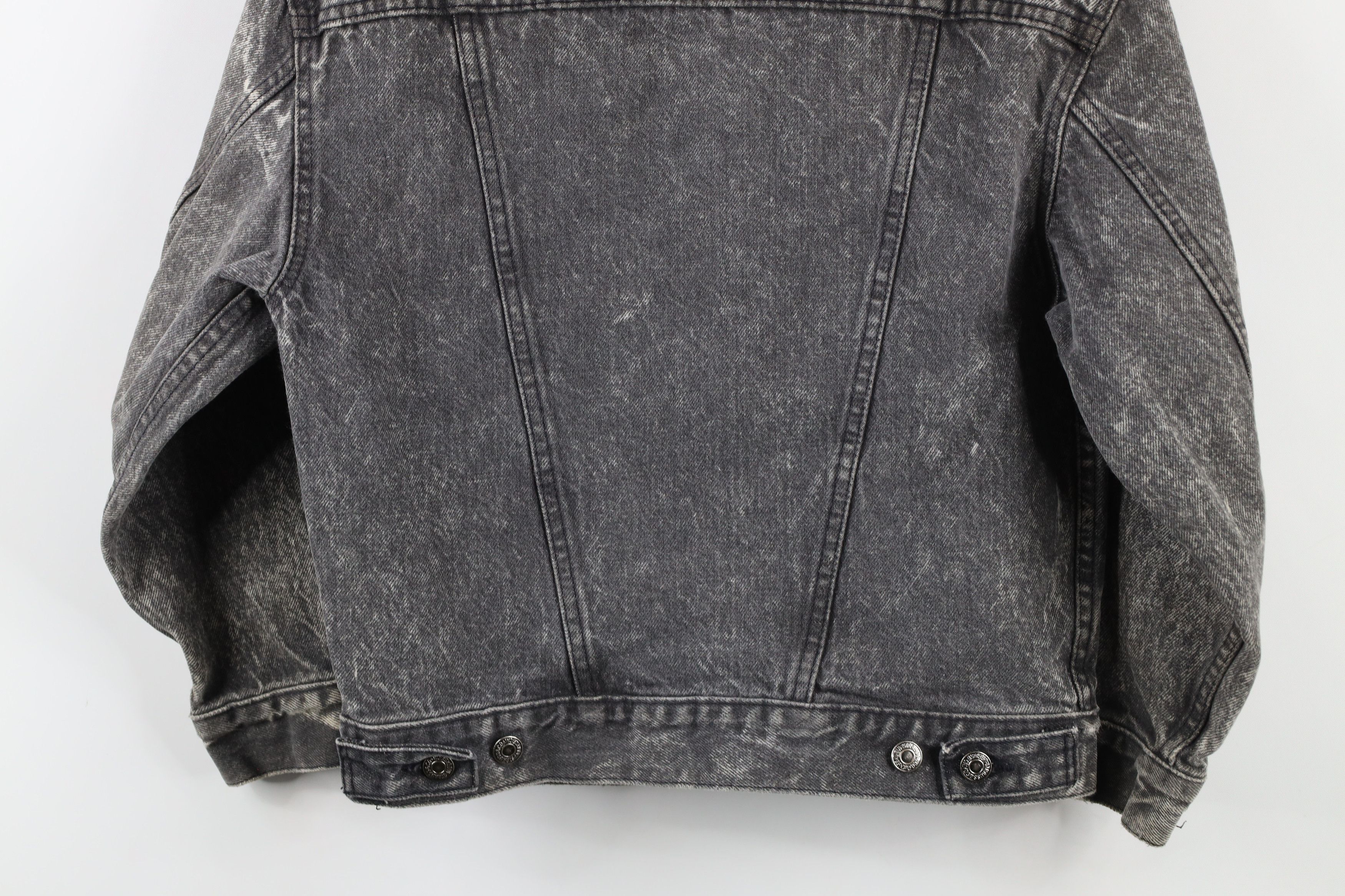 Levi's × Vintage Vintage 90s Levis Acid Wash Denim Trucker Jacket Gray USA Size M / US 6-8 / IT 42-44 - 15 Thumbnail