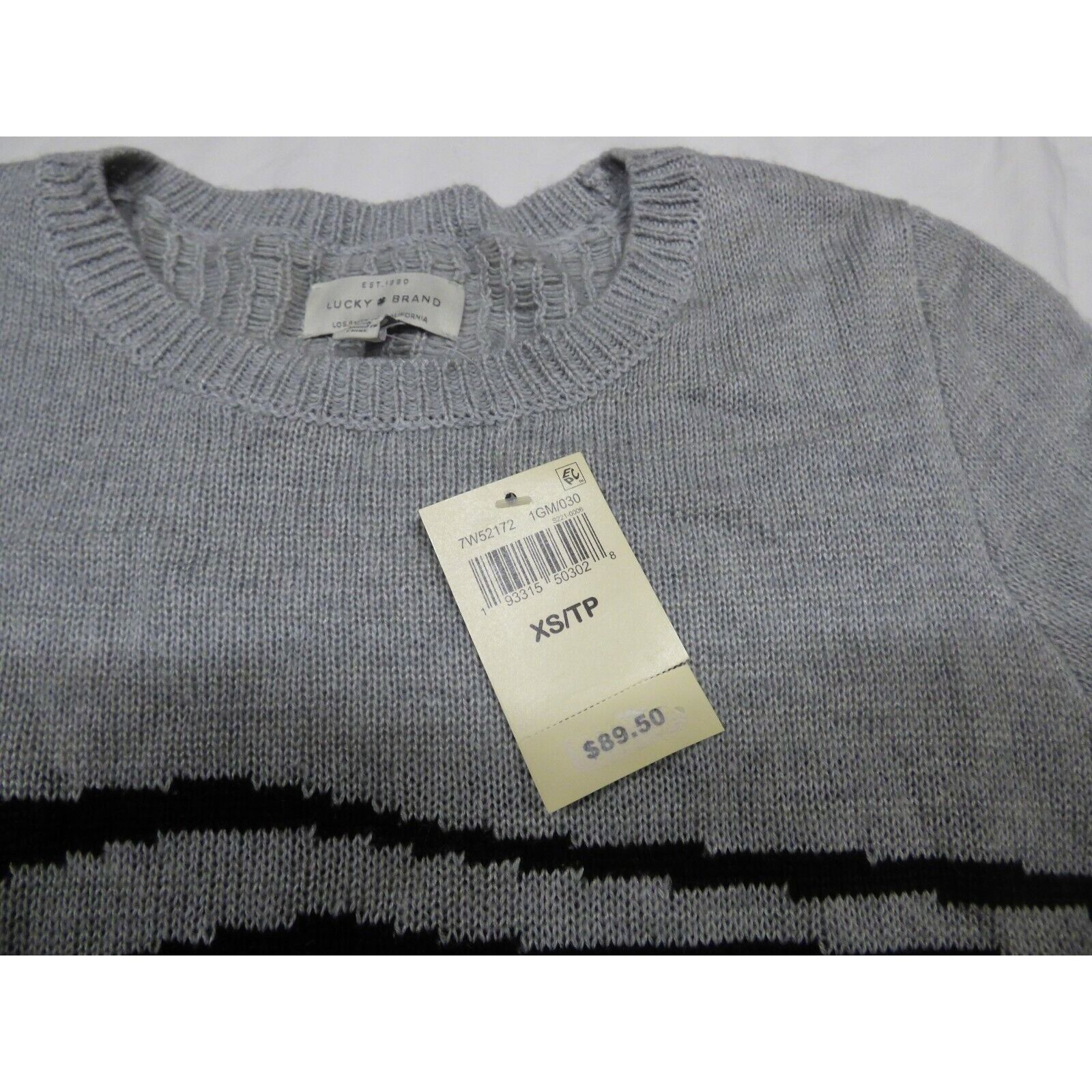 Lucky Brand Lucky Brand Mixed Animal-Print Sweater, Gray, Size XS Size XS / US 0-2 / IT 36-38 - 6 Thumbnail