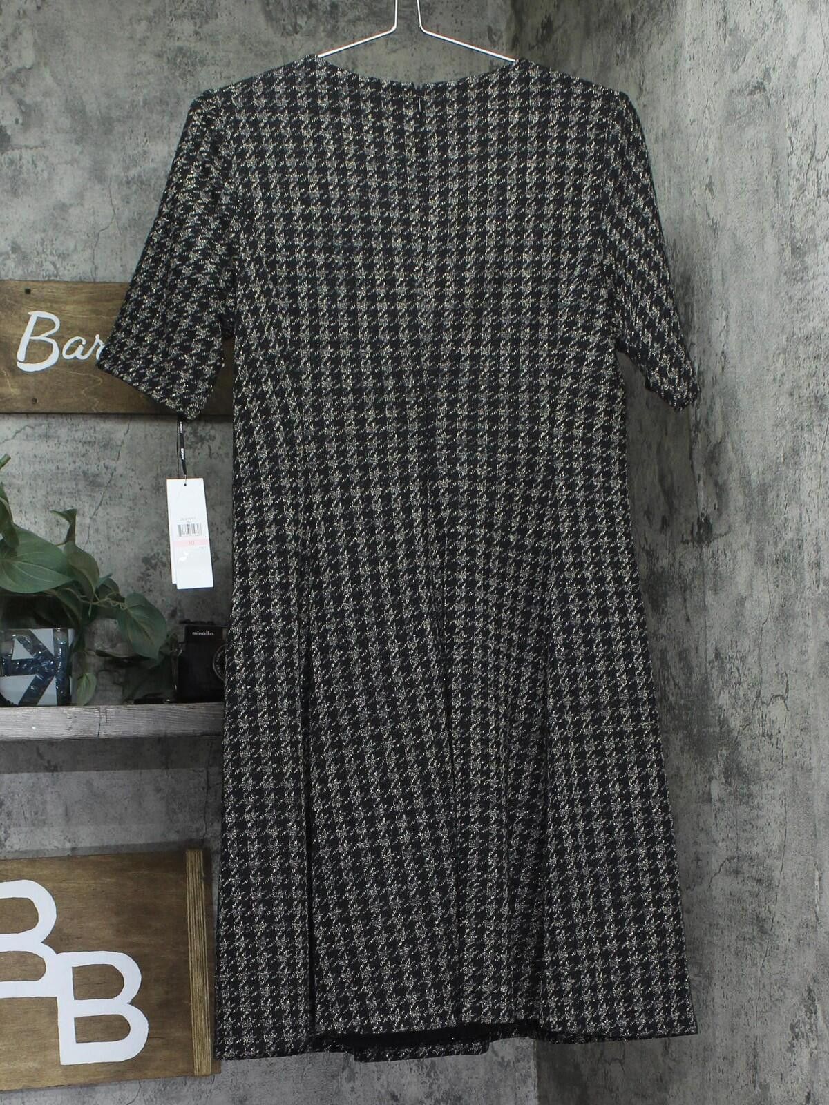 DKNY Nwt Dkny Fit Flare Faux Pocket Dress Black Charcoal 10 Size L / US 10 / IT 46 - 2 Thumbnail