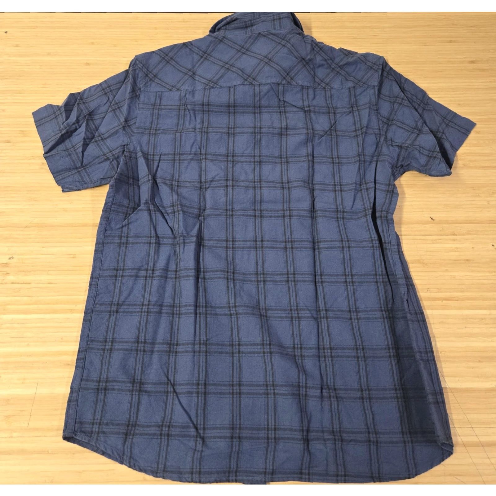 Etnies Etnies Shirt Mens Medium Blue Royal Check Plaid Button Front Short Sleeve Cotton Size US M / EU 48-50 / 2 - 4 Thumbnail