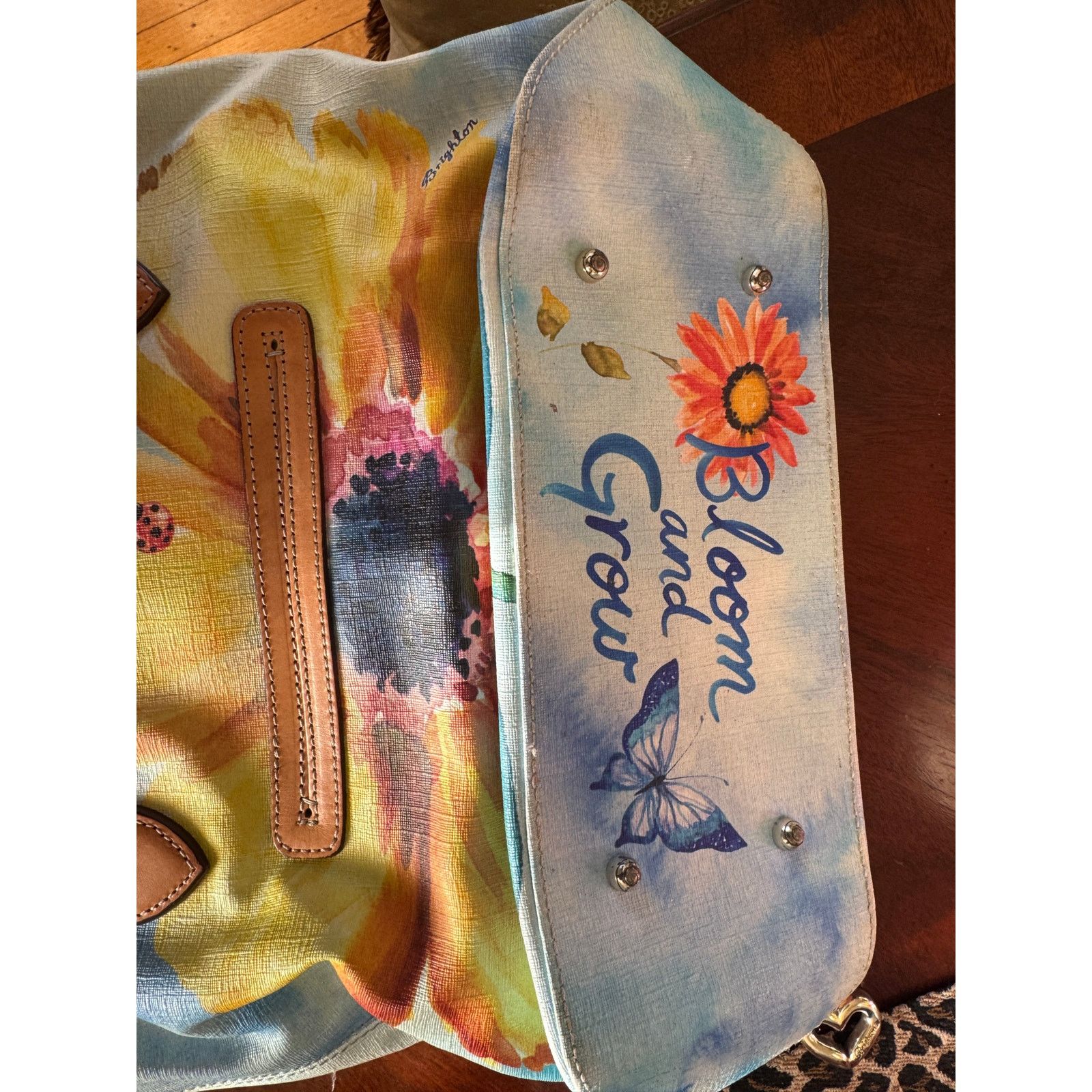 Brighton Brighton Belle Jardin Floral Leather Coated Embroidered Bag Size ONE SIZE - 7 Thumbnail