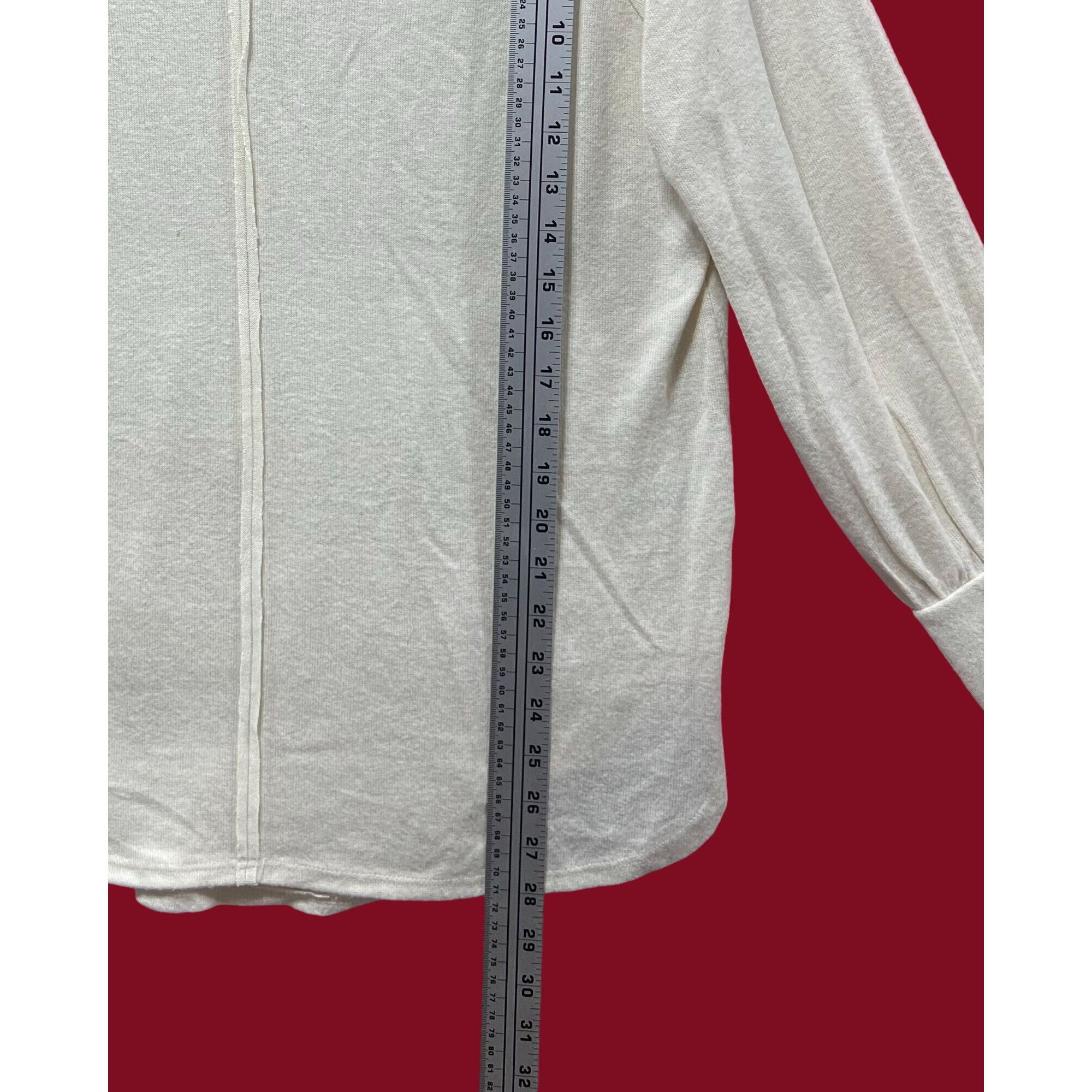 Other Knox Rose - Women's Blouse Knit Pullover Long Sleeve V-Neck Size M / US 6-8 / IT 42-44 - 6 Thumbnail