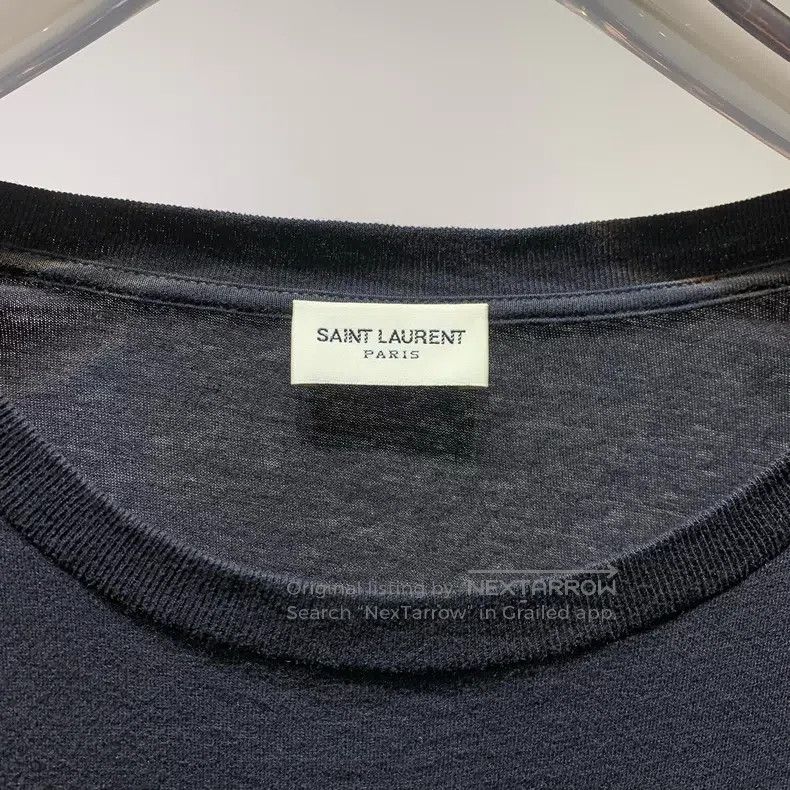 Saint Laurent Paris Saint Laurent Paris Chest Logo Printed Short Sleeve T-Shir Size US L / EU 52-54 / 3 - 8 Thumbnail