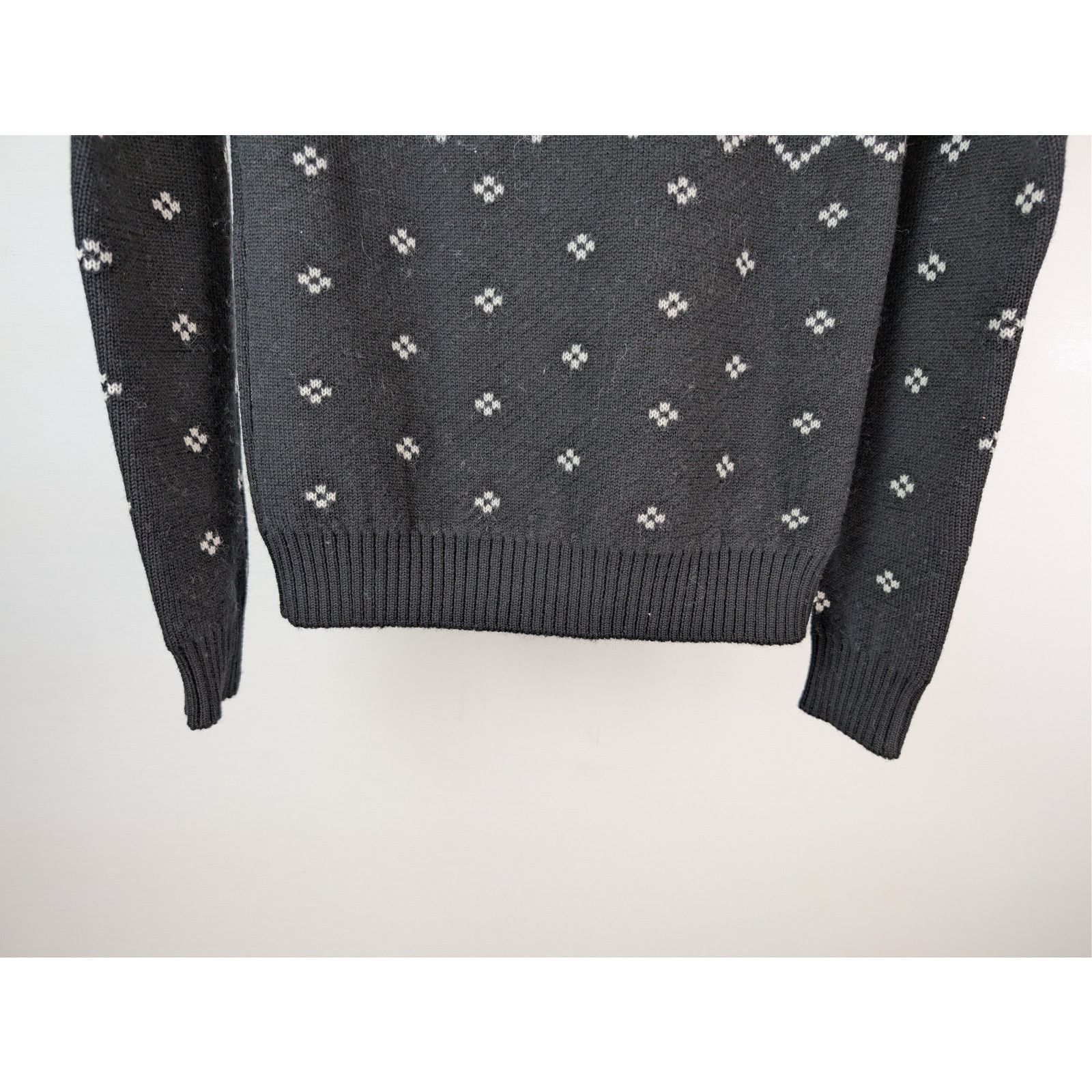 Saint Laurent Paris o1rshd1 Nordic Knit Wool Reindeer Sweater in Black M Size US M / EU 48-50 / 2 - 12 Thumbnail