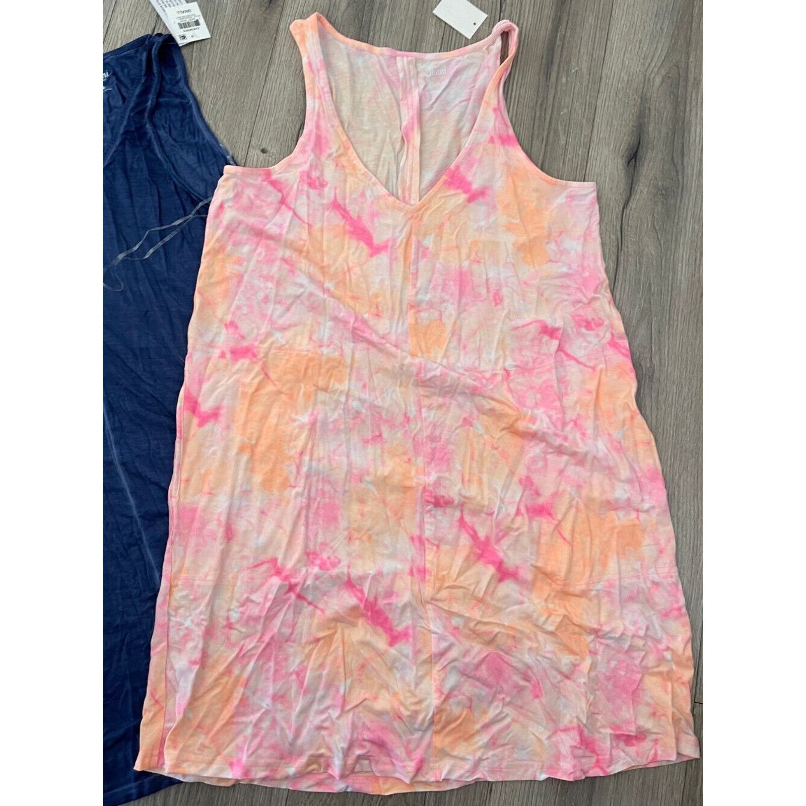 Other JENNI Washed Tank Chemise Nightgown LOT 2 Tie Dye SMALL $73 Size ONE SIZE - 3 Thumbnail