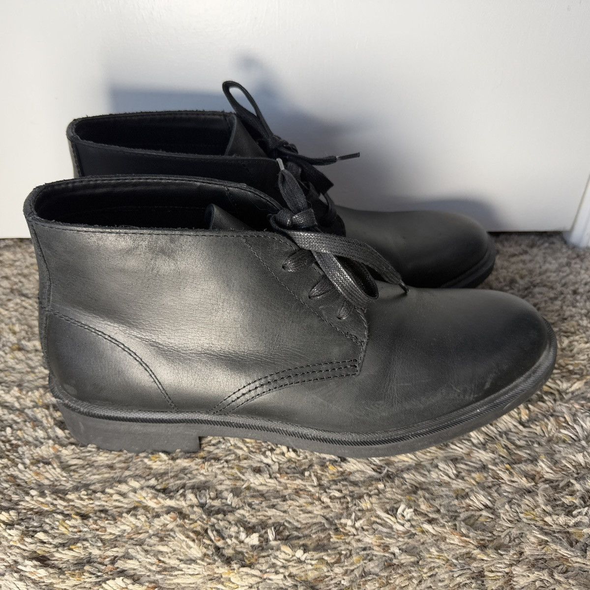 Frye FRYE Chukka Black Leather Lace Up Ankle Dress Boots - New Size US 13 / EU 46 - 1 Thumbnail