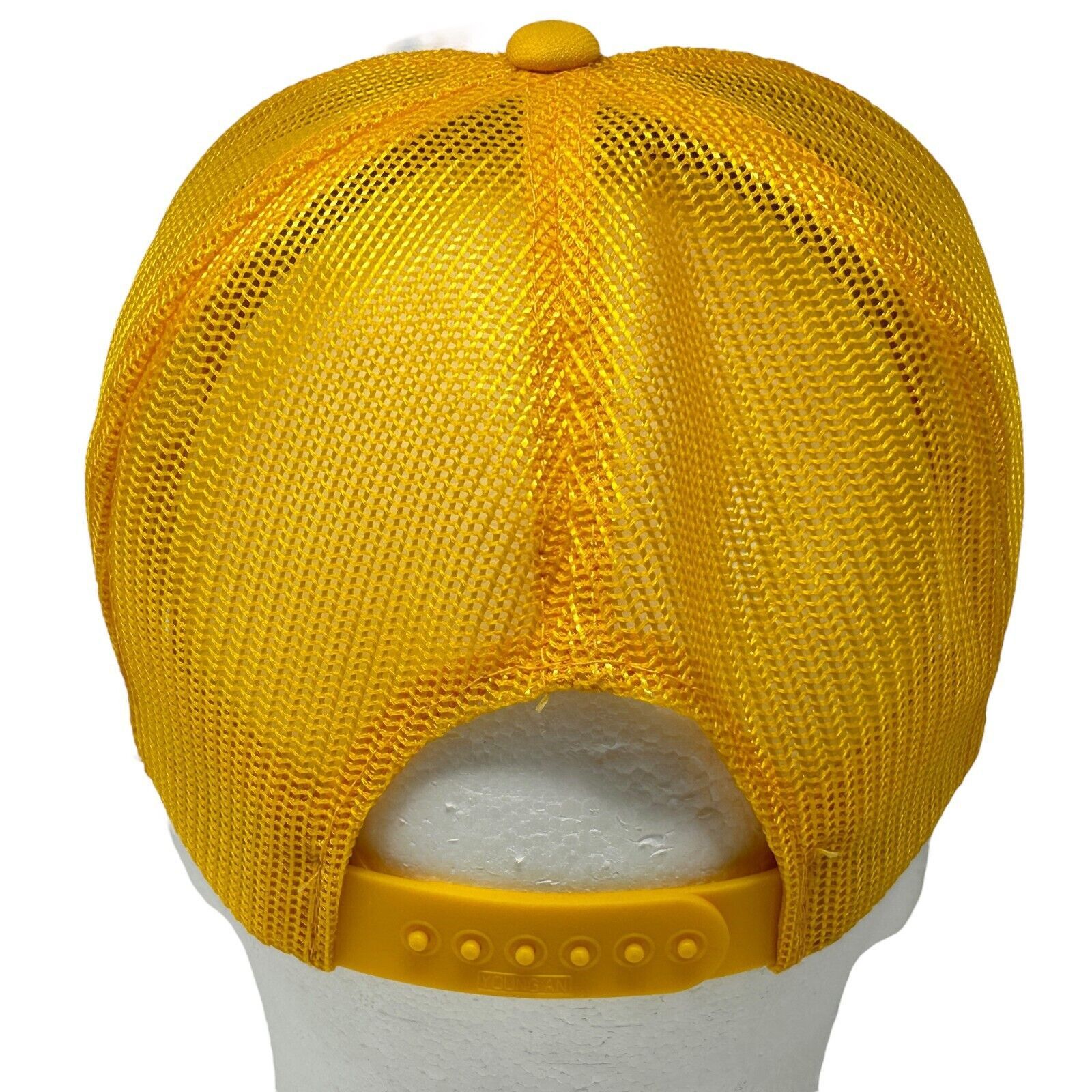 Vintage Vintage 80s Trench Plate Rental Co Trucker Hat Cap Yellow Size ONE SIZE - 3 Thumbnail