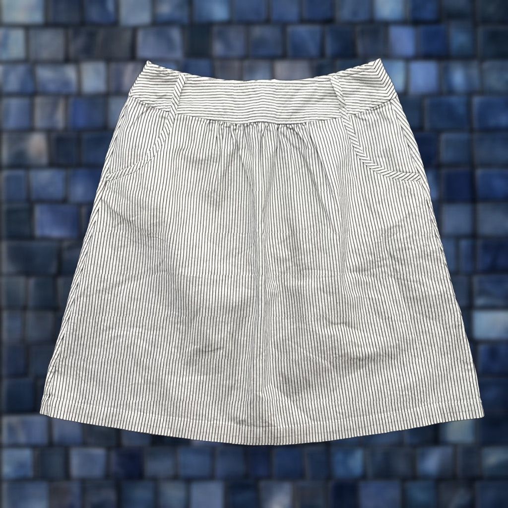 Talbots Talbots Skirt Women’s Knee Length A-Line Pockets Stretch Cotton Striped Size 6 Multicolor Black White Womens Size 28" / US 6 / IT 42 - 1 Thumbnail