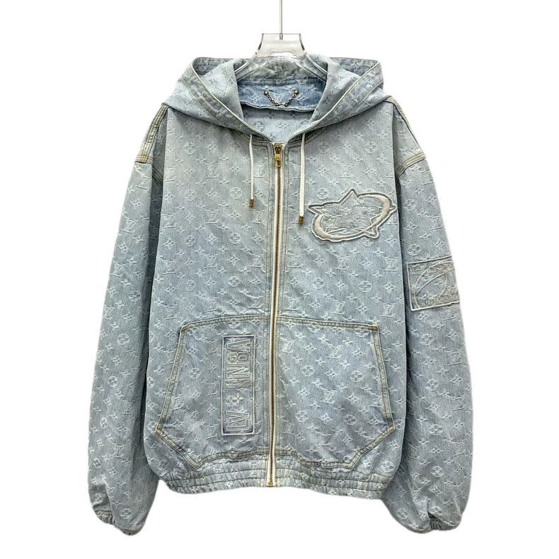 Louis Vuitton Louis Vuitton x NBA Denim Hooded Jacket Size US XL / EU 56 / 4 - 1 Thumbnail