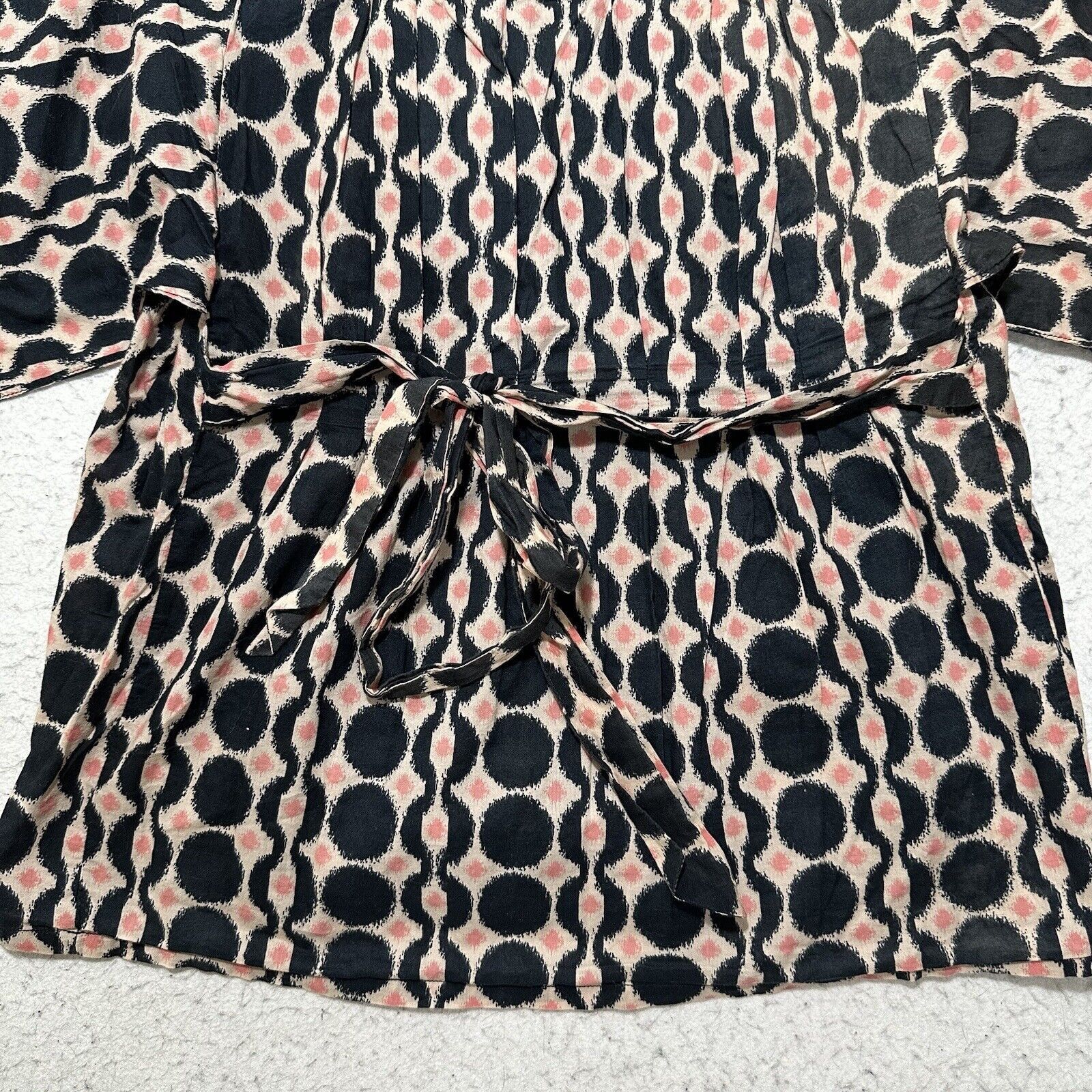 Mossimo Mossimo Medium Pink Black Patterned Top Pullover Blouse Size M / US 6-8 / IT 42-44 - 6 Thumbnail