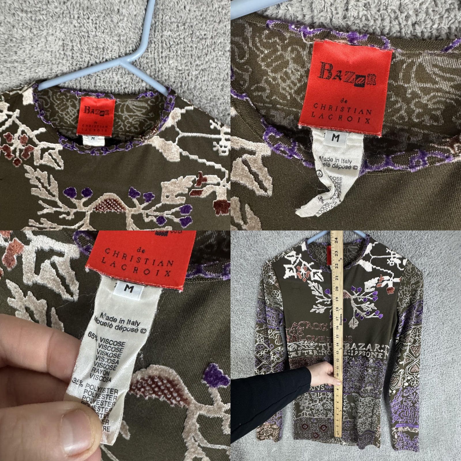 Christian Lacroix Bazar de Christian Lacroix Shirt Womens M Multicolor Embroidered Made Italy Size M / US 6-8 / IT 42-44 - 8 Thumbnail