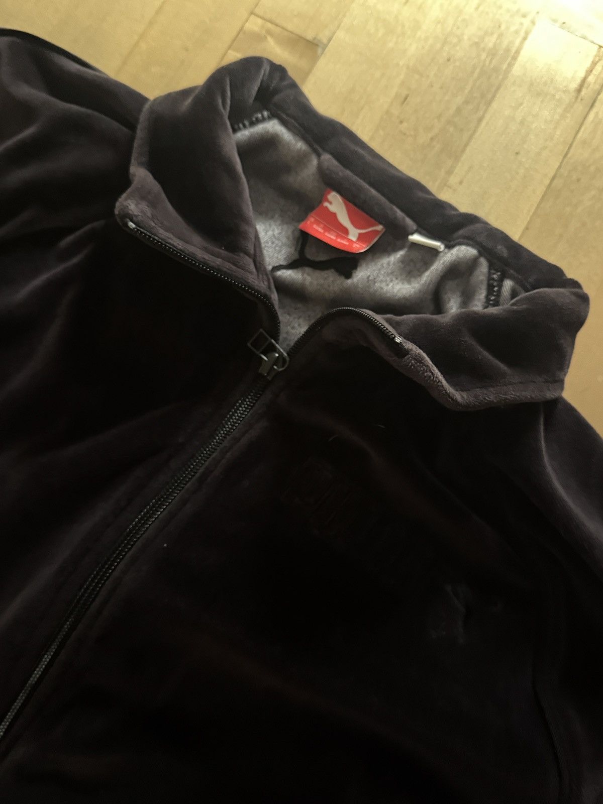 Puma Dark Purple Velour Puma Tracksuit Jacket Size US L / EU 52-54 / 3 - 3 Thumbnail