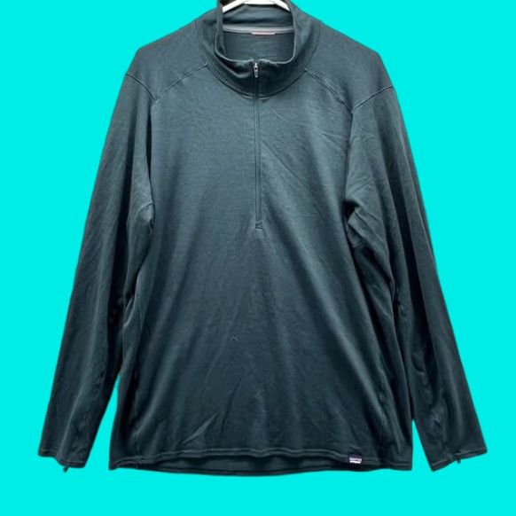 Patagonia Patagonia Sweatshirt Pullover XL Black 1/2 Zip Mock Neck Merino Base Layer Knit Regular Mens Vintage No Size US XL / EU 56 / 4 - 1 Thumbnail