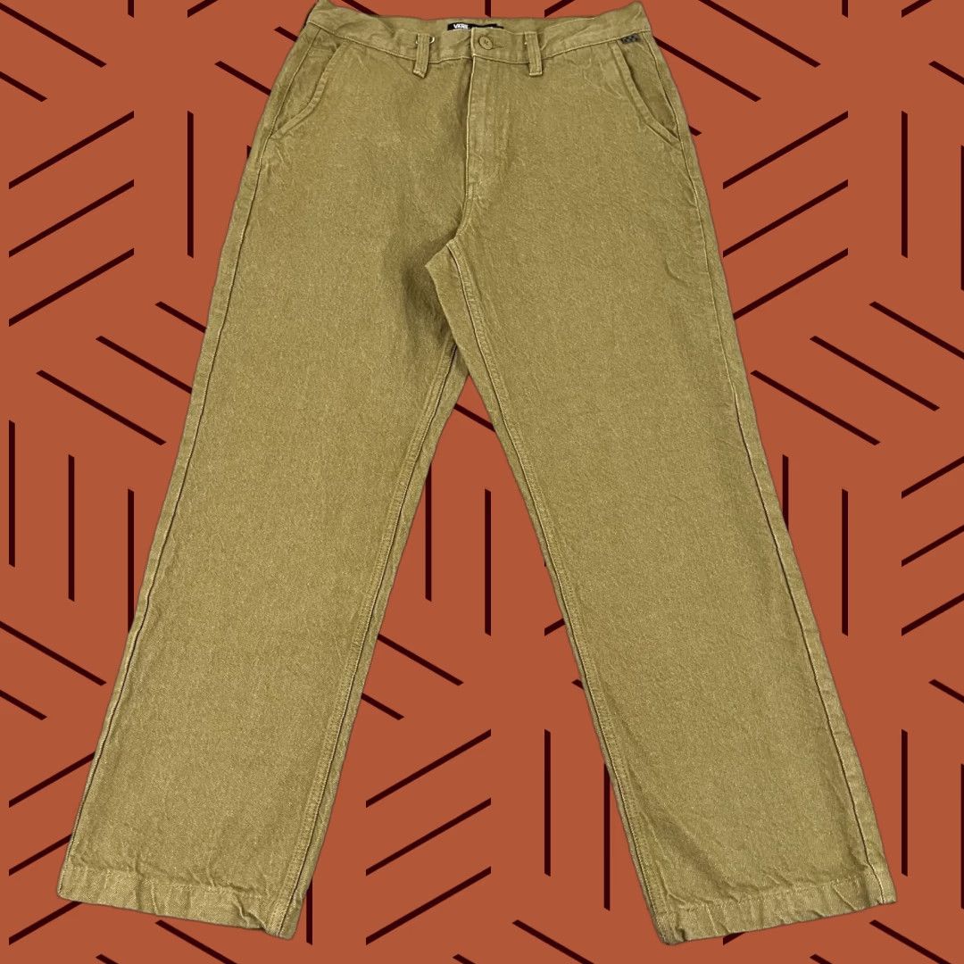 Vans VANS Gilbert Crockett Pants Men's 33x30 Chino Straight Fit Brown Skateboarding Casual Size US 33 - 1 Thumbnail
