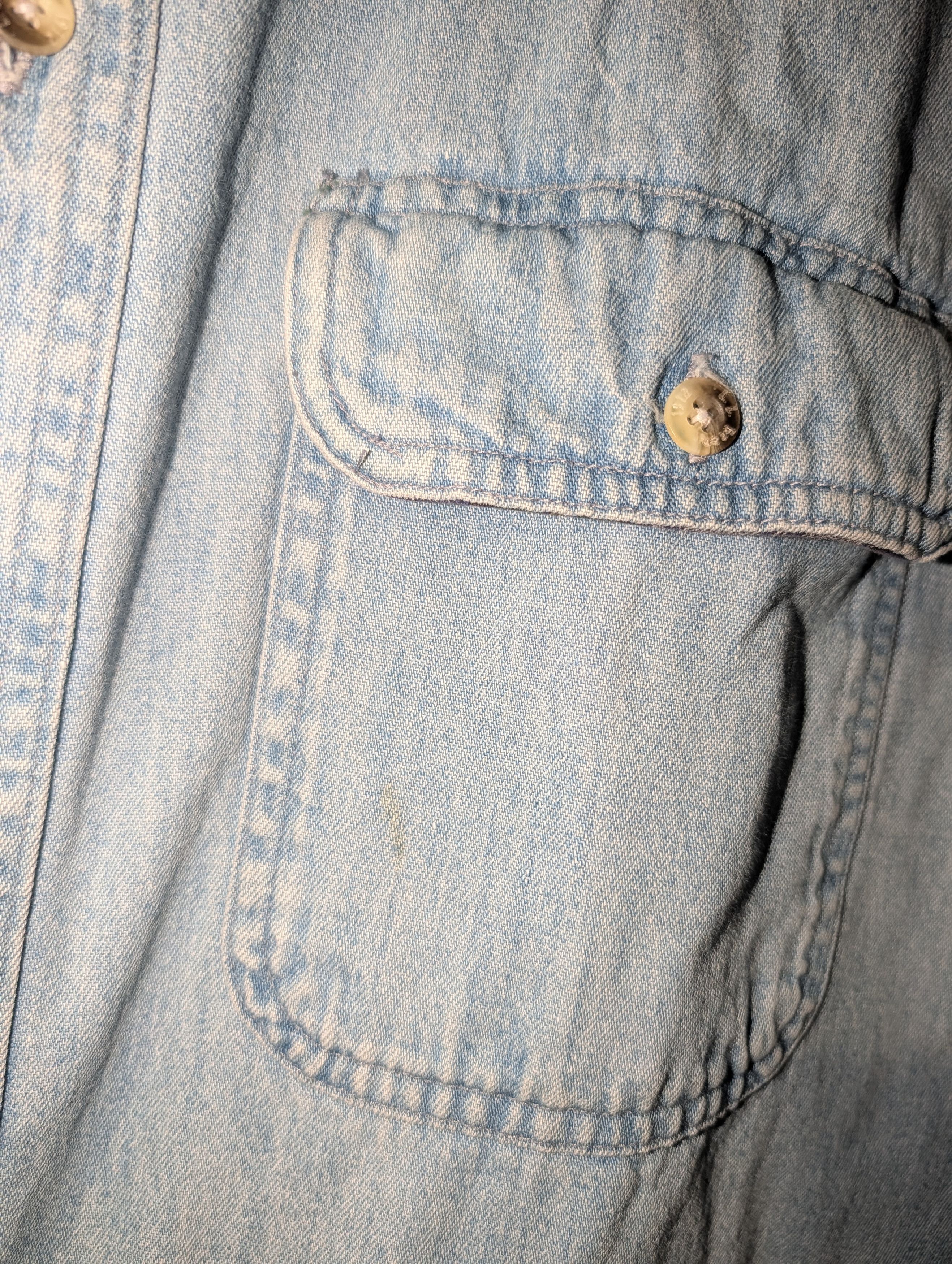 L.L. Bean Vintage L.L. Bean Flannel Lined Denim Shirt Jacket Plaid Size US L / EU 52-54 / 3 - 6 Thumbnail