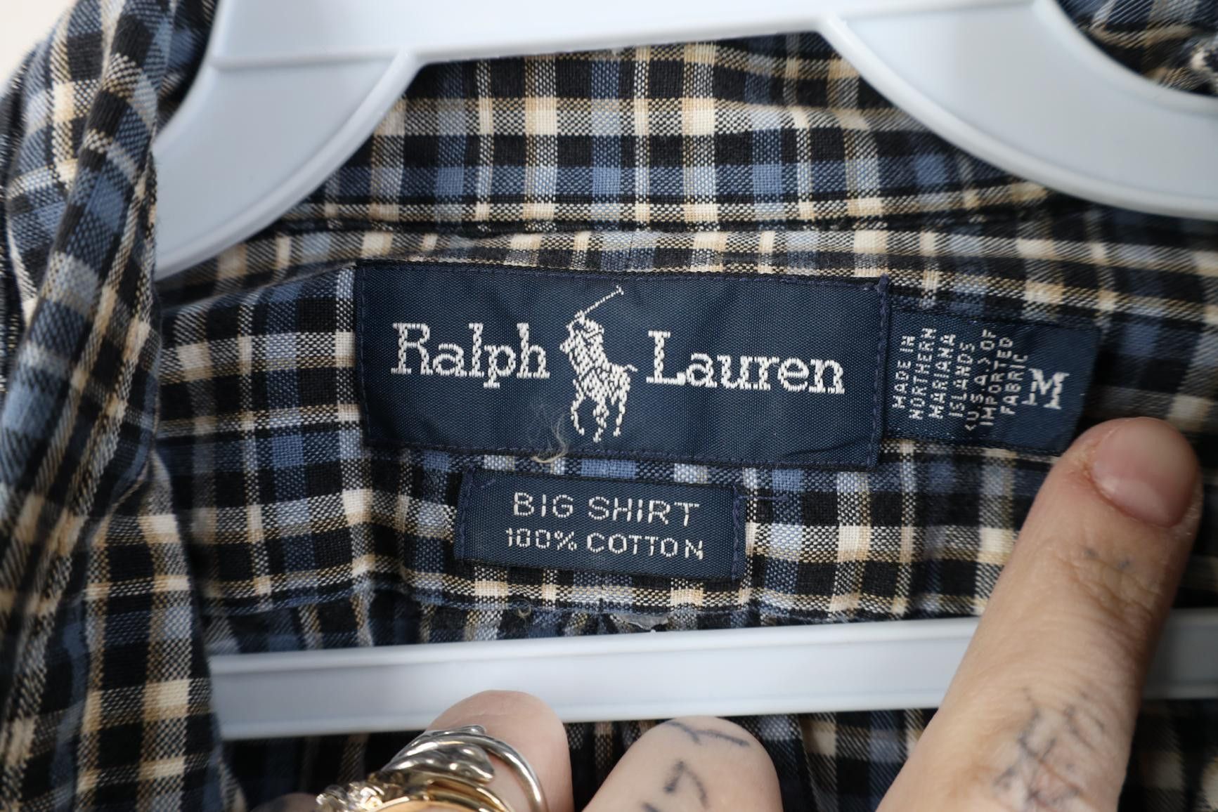 Polo Ralph Lauren Vintage 90s Ralph Lauren Big Shirt Baggy Collared Down Shirt Size US M / EU 48-50 / 2 - 10 Thumbnail