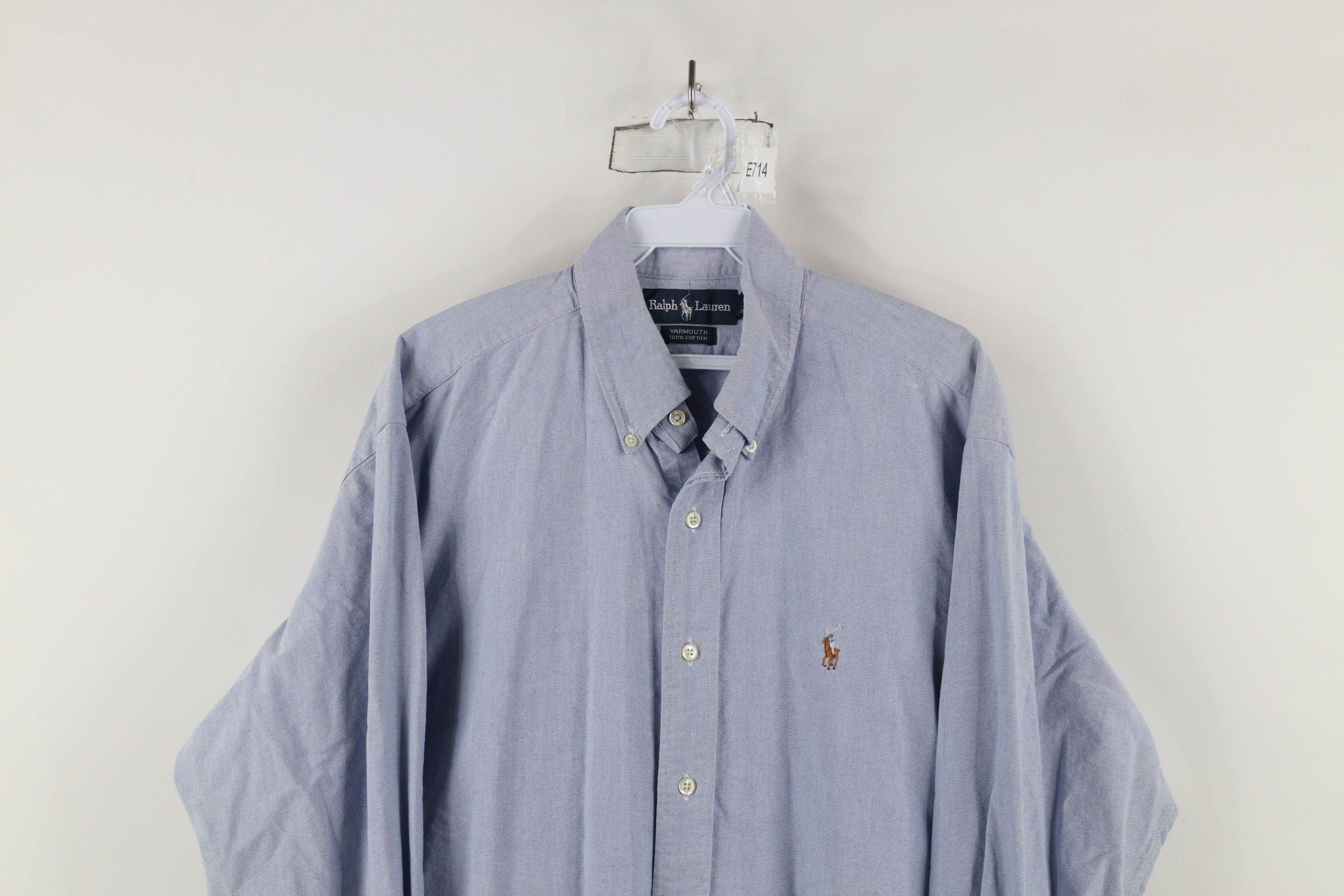 Ralph Lauren × Vintage Vintage 90s Ralph Lauren Cotton Oxford Button Down Shirt Size US M / EU 48-50 / 2 - 2 Thumbnail