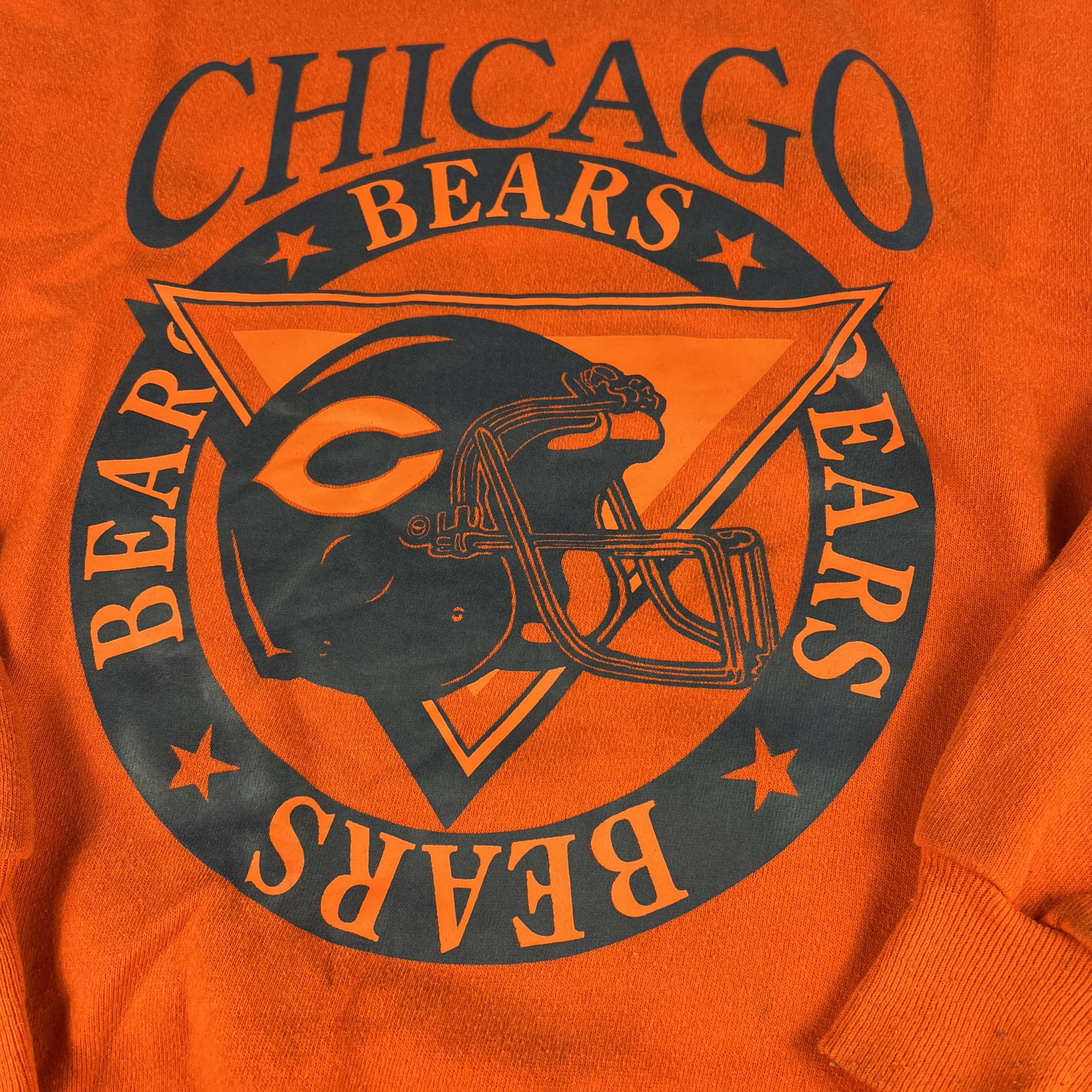 Jerzees × NFL × Vintage VTG 80s Chicago Bears Football Sweatshirt Orange Crewneck Size US M / EU 48-50 / 2 - 5 Thumbnail