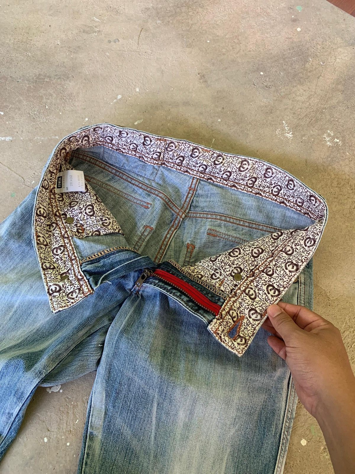 Edwin Edwin 503 Blue Trip Flap Pocket Distressed Denim Size US 30 / EU 46 - 5 Thumbnail