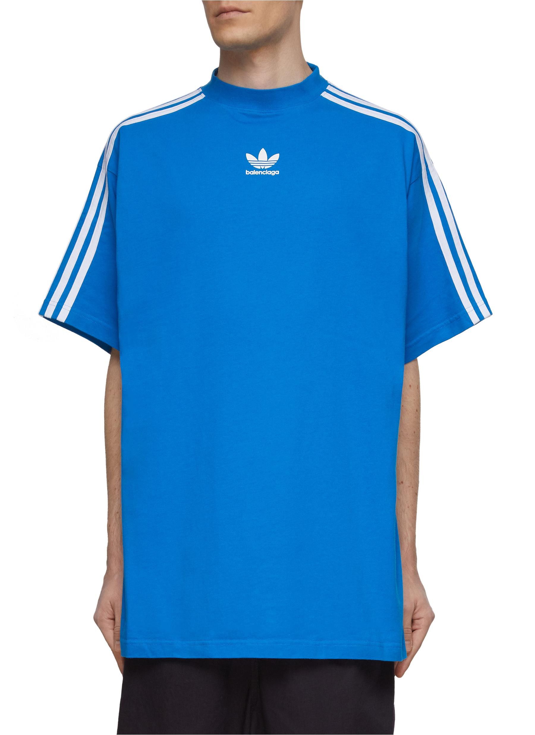 Adidas × Balenciaga o1s1wg110824 Short Sleeve Shirt in Blue Size US S / EU 44-46 / 1 - 1 Preview
