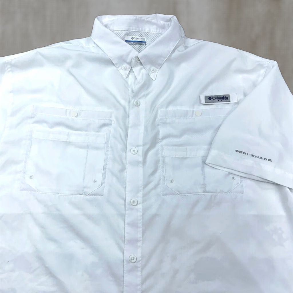 Vintage Columbia PFG Shirt Men XL White Button-Up Performance Fish Vented Outdoors Size US XL / EU 56 / 4 - 1 Thumbnail