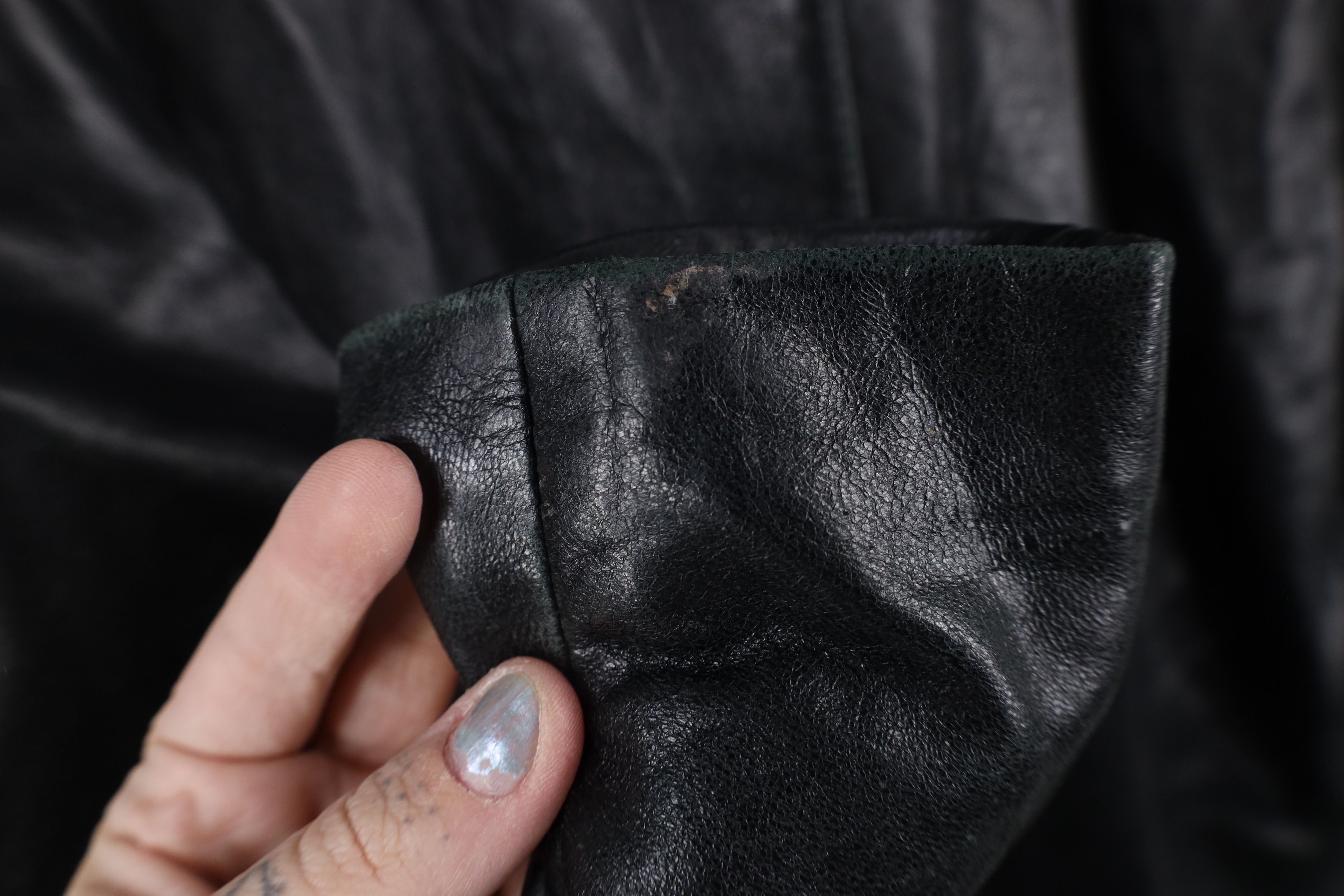 Vintage Vintage 90s Streetwear Leather Button Shirt Jacket Shacket Size M / US 6-8 / IT 42-44 - 10 Thumbnail