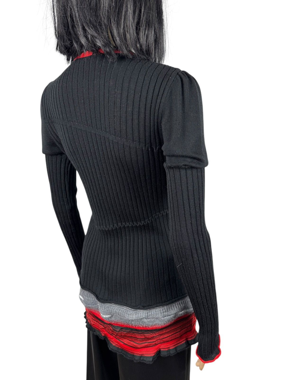 Marithe + Francois Girbaud Marithe Francois Girbaud Wool Cardigan Ribbed Asymmetrical 3 Size L / US 10 / IT 46 - 9 Thumbnail