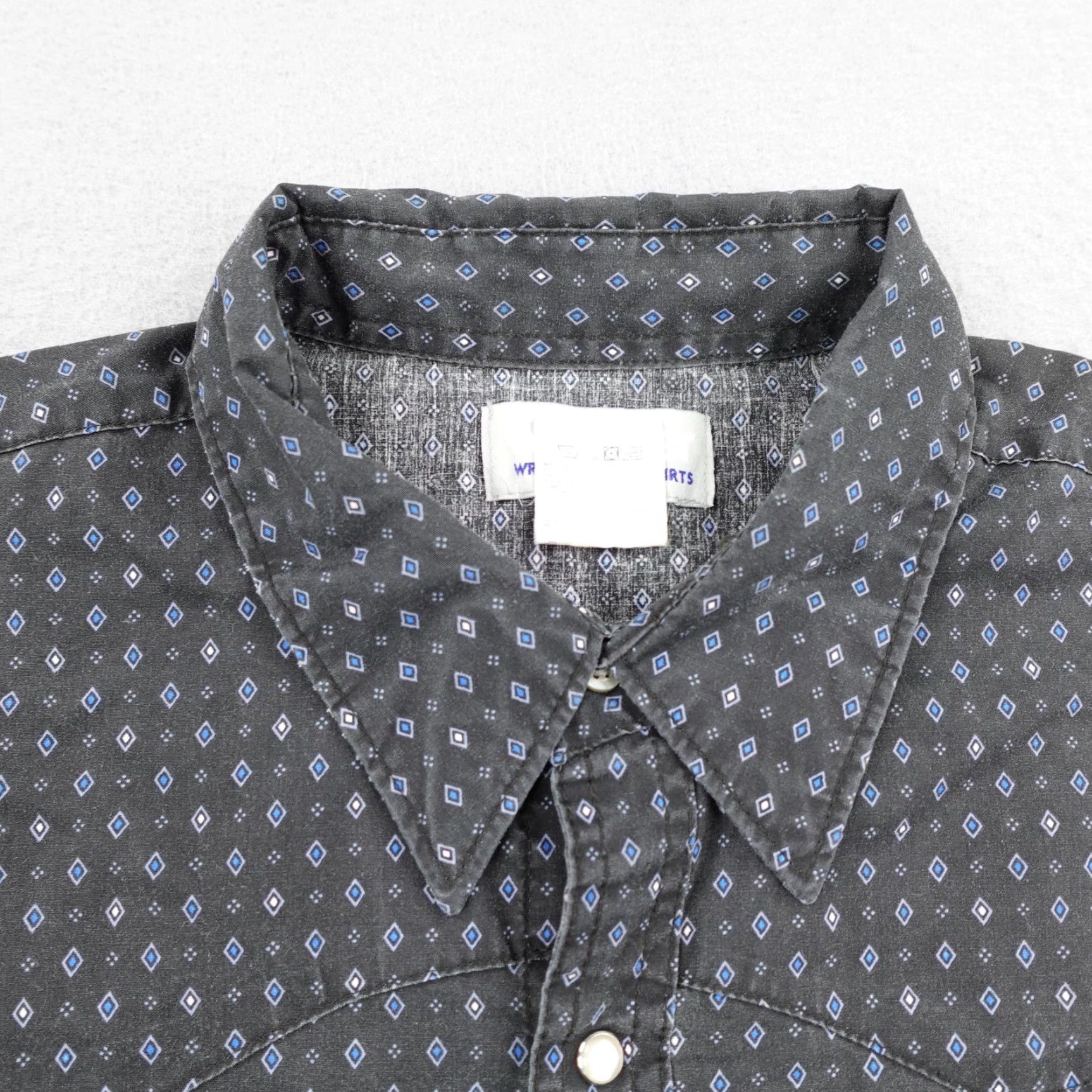Wrangler Wrangler Shirt Men XL Gray Southwestern Western Pearl Snap Wrancher Rodeo Cowboy Mens Size US XL / EU 56 / 4 - 2 Thumbnail