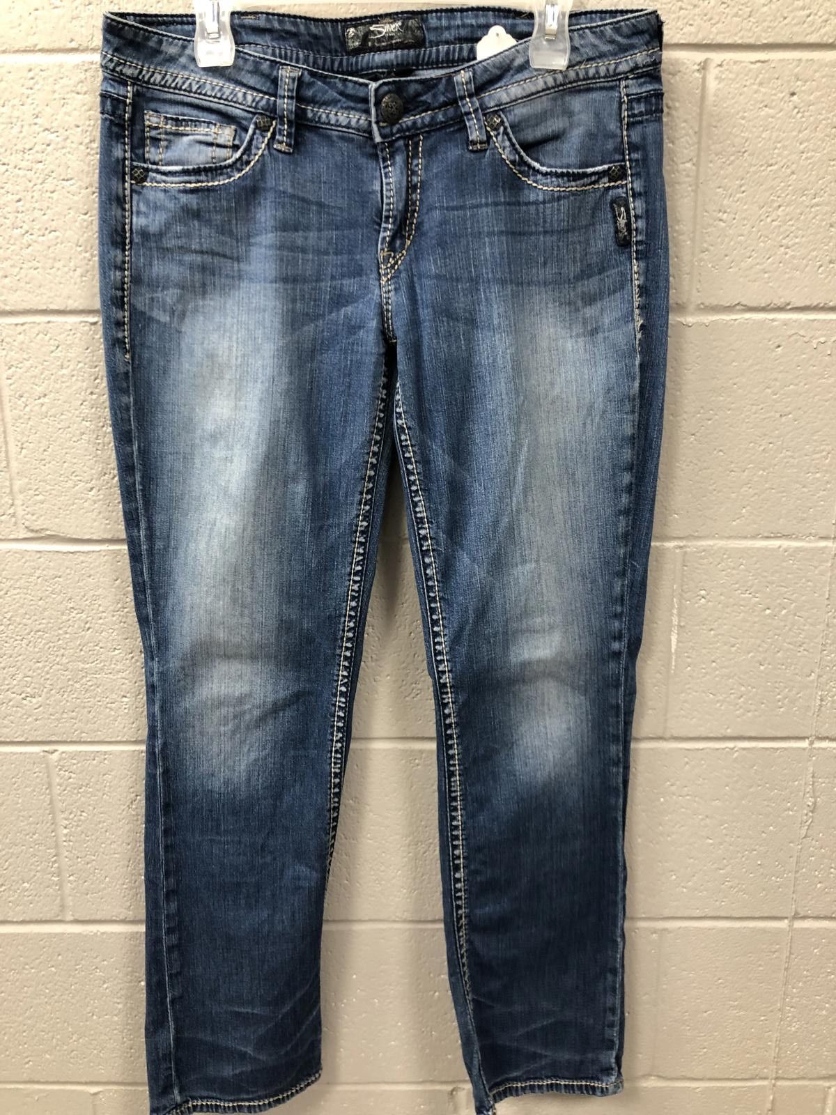 Designer Silver Jeans Lola Mid Rise Skinny Jeans Size 32" / US 10 / IT 46 - 1 Thumbnail