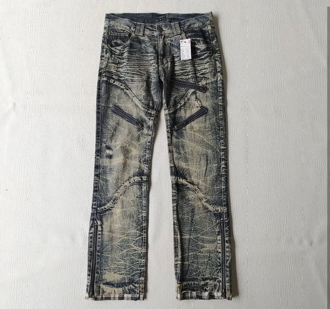 Hysteric Glamour × Japanese Brand × Tornado Mart Japanese lowbox jeans fading spider Size US 33 - 1 Thumbnail