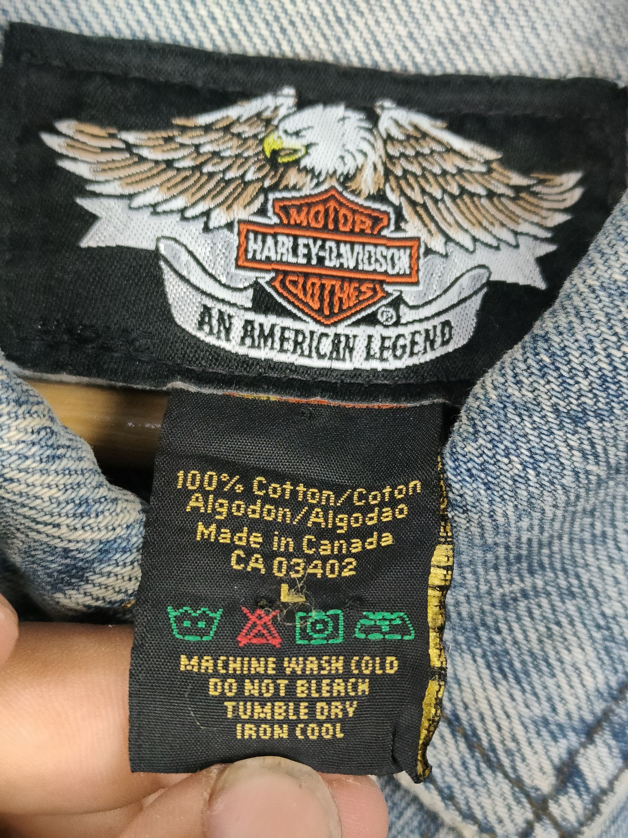 Harley Davidson × Vintage Vintage Harley Davidson Denim Jacket Size US M / EU 48-50 / 2 - 4 Thumbnail