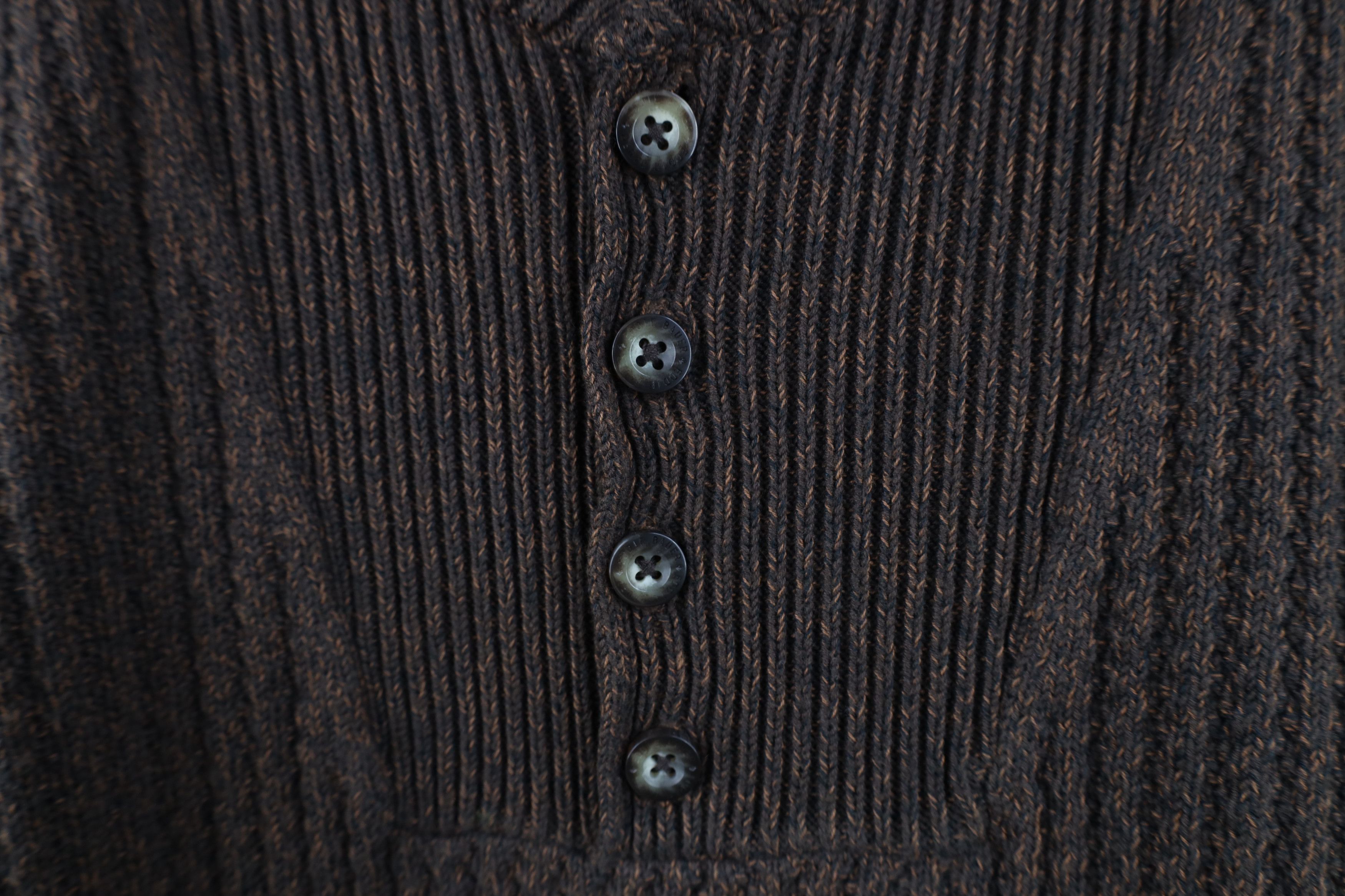 Eddie Bauer Vintage Eddie Bauer Cotton Ribbed Knit Henley Sweater Brown Size US L / EU 52-54 / 3 - 6 Thumbnail