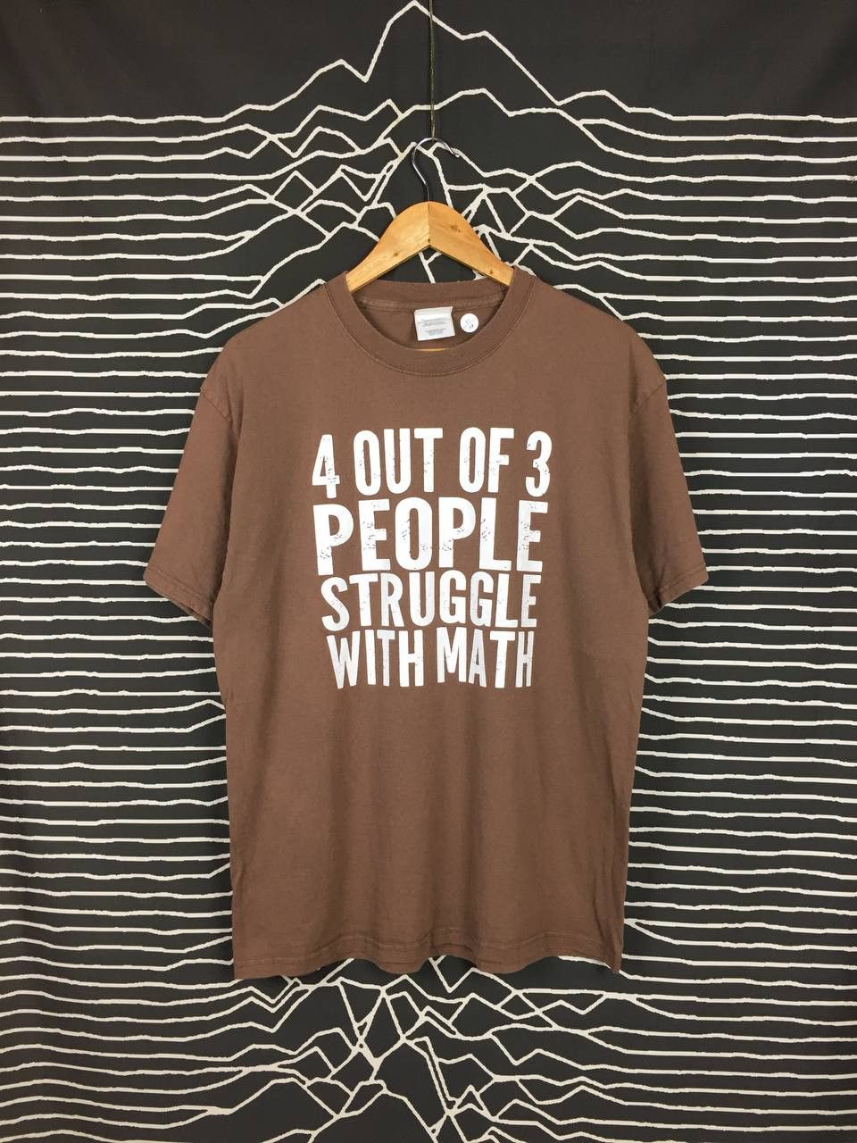 Vintage Vtg 4 Out Of 3 People Struggle With Math Humor Tee Size US L / EU 52-54 / 3 - 1 Thumbnail