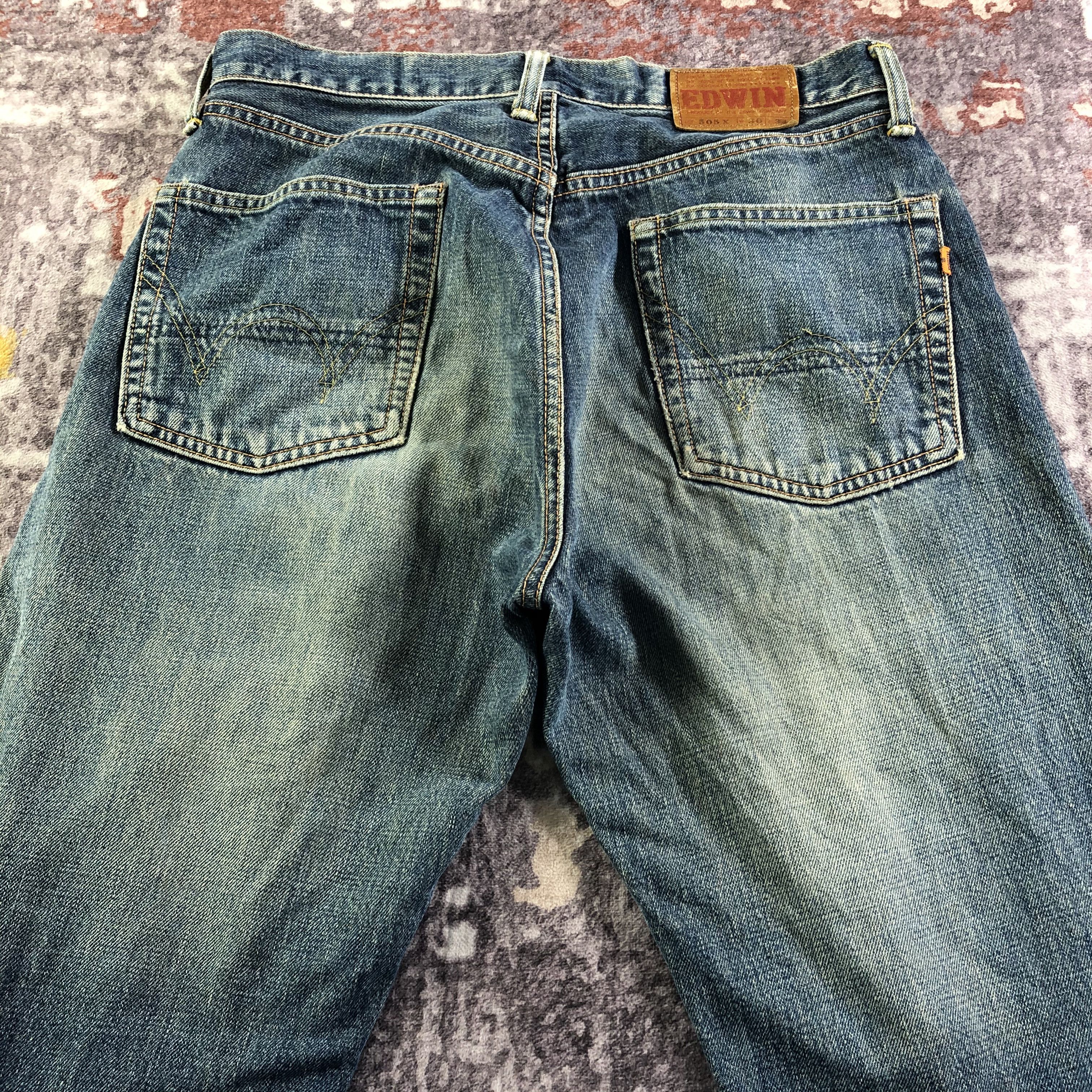 Edwin Vintage Blue Wash Edwin 505 Selvedge Jeans-JM3614 Size US 31 - 5 Thumbnail