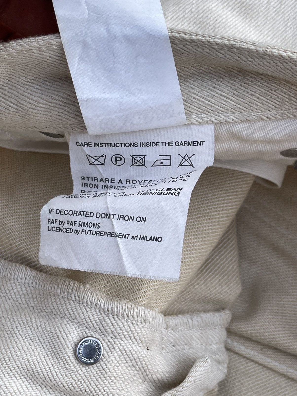 Raf Simons Raf by Raf Simons Off white color jeans Size US 33 - 10 Thumbnail